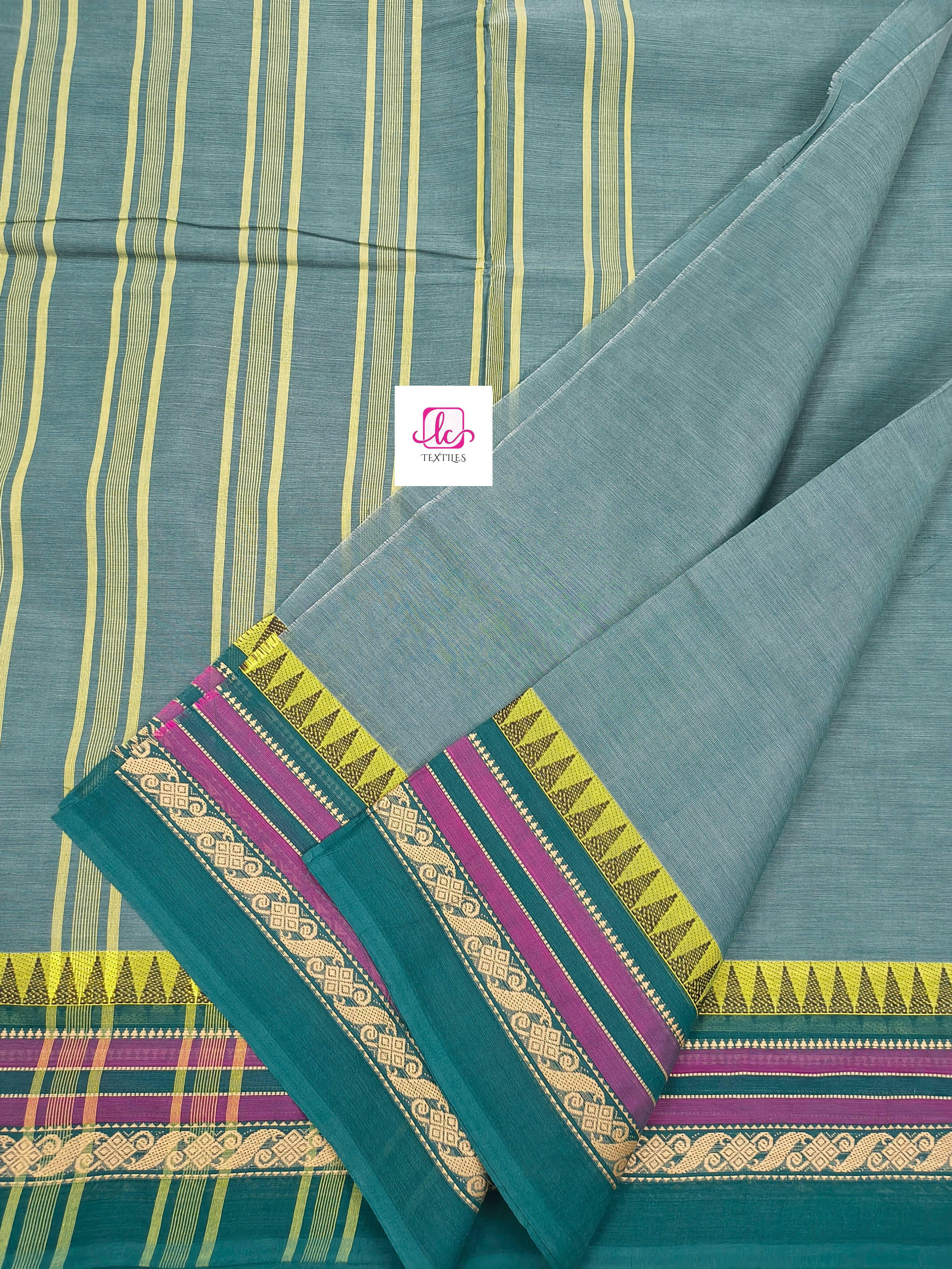 Chettinad Cotton Daily Wear Pastal peacock green