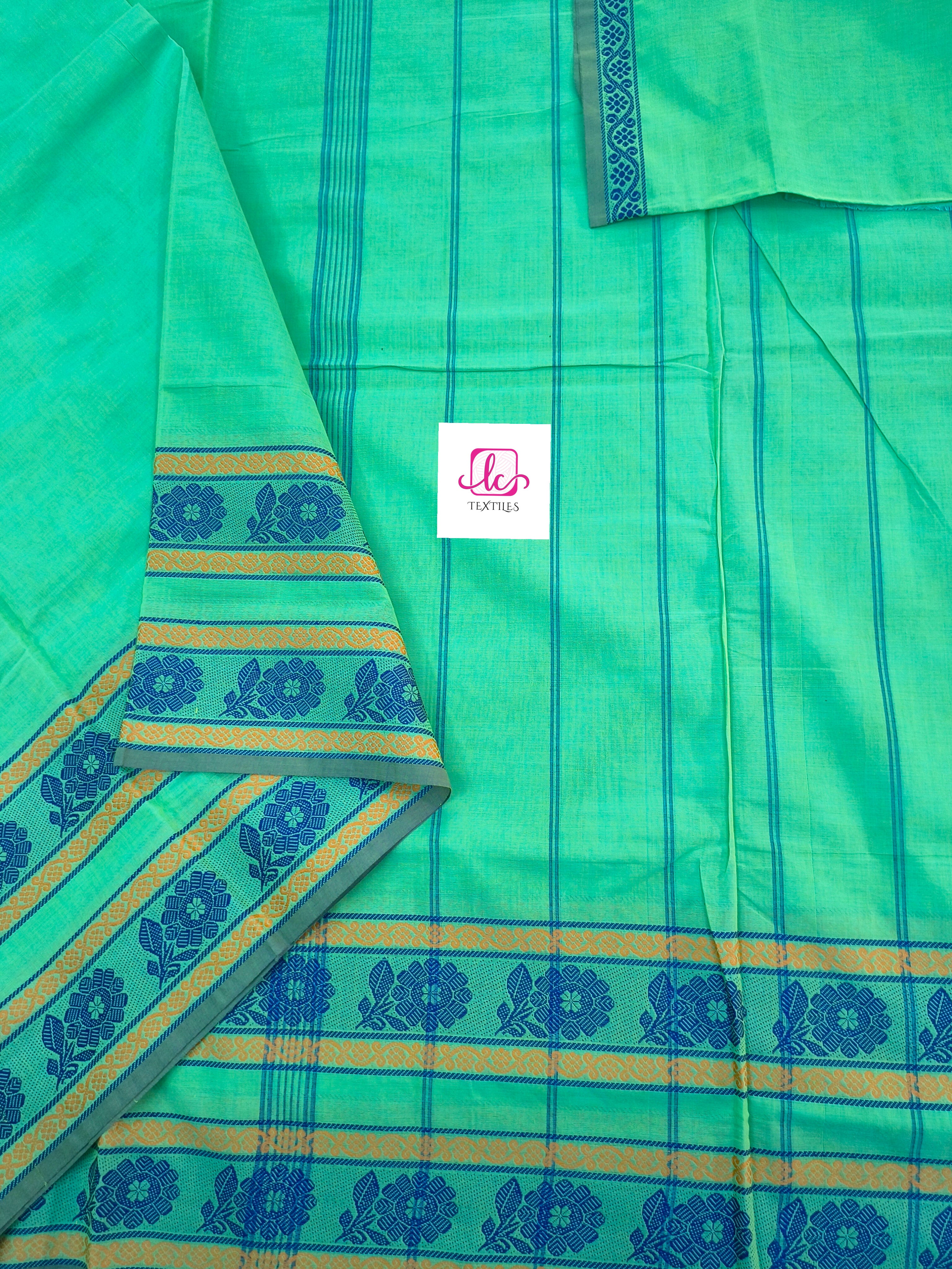 Chettinad Cotton Office Wear Teal green