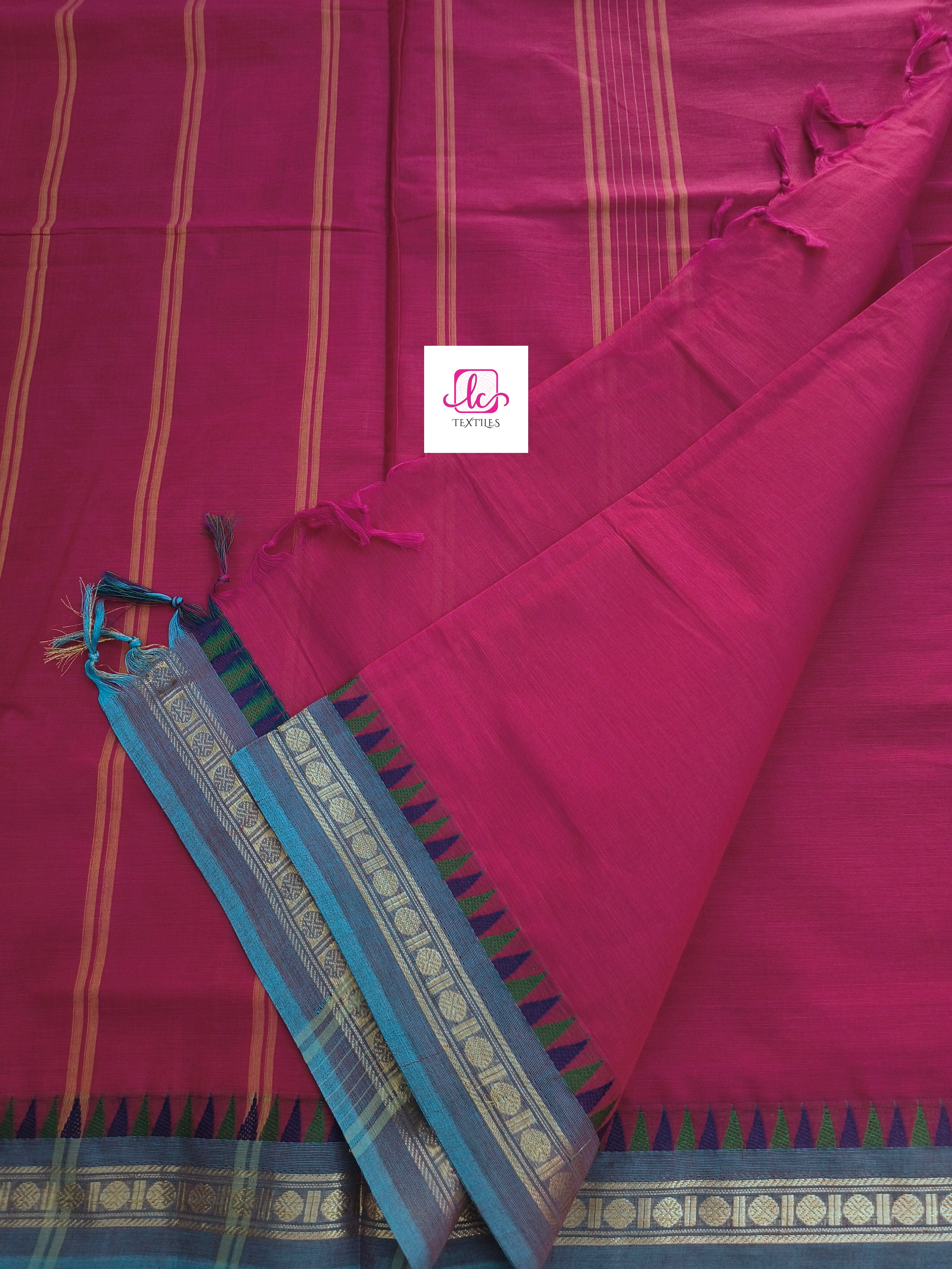Chettinad Cotton Office Wear Redish pink