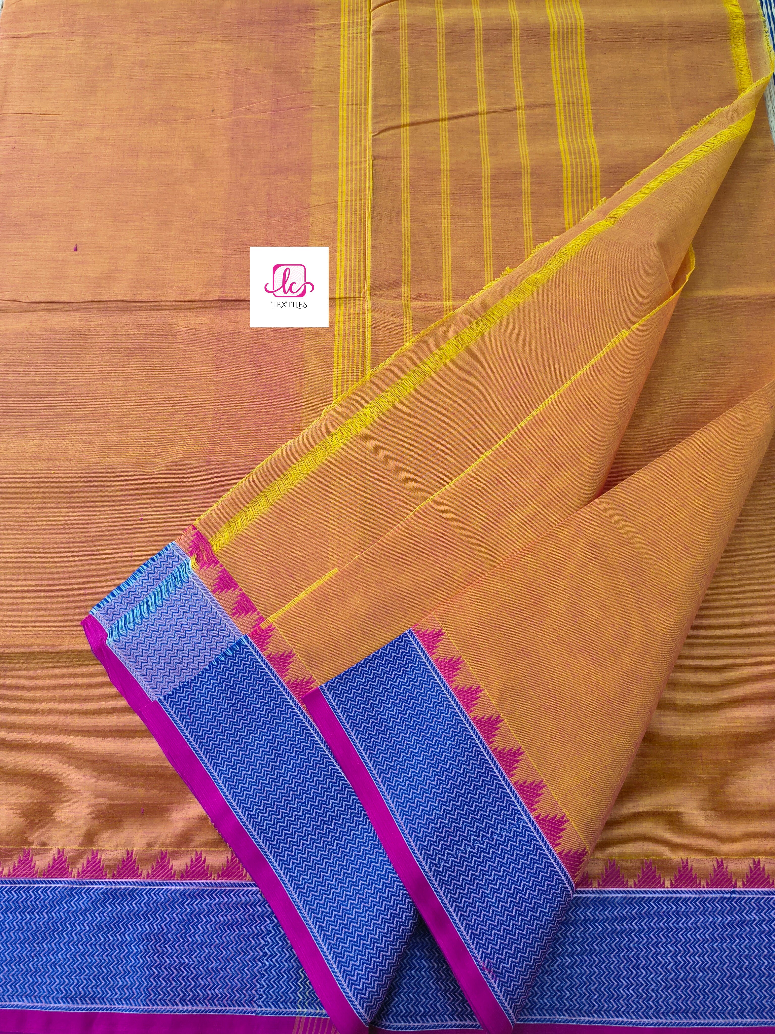 Chettinad Cotton Office Wear Orange