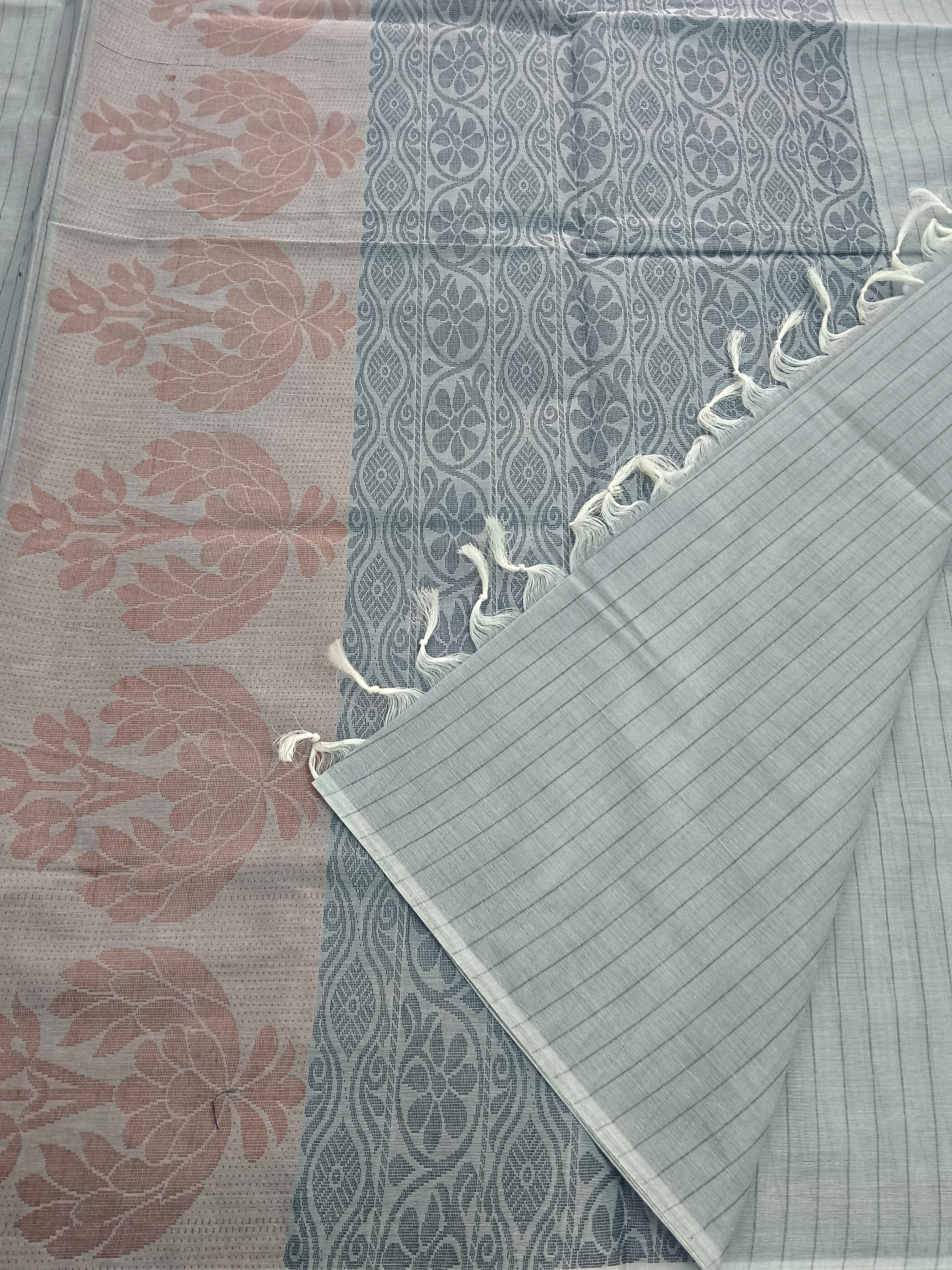 Negamam Cotton Saree Grey
