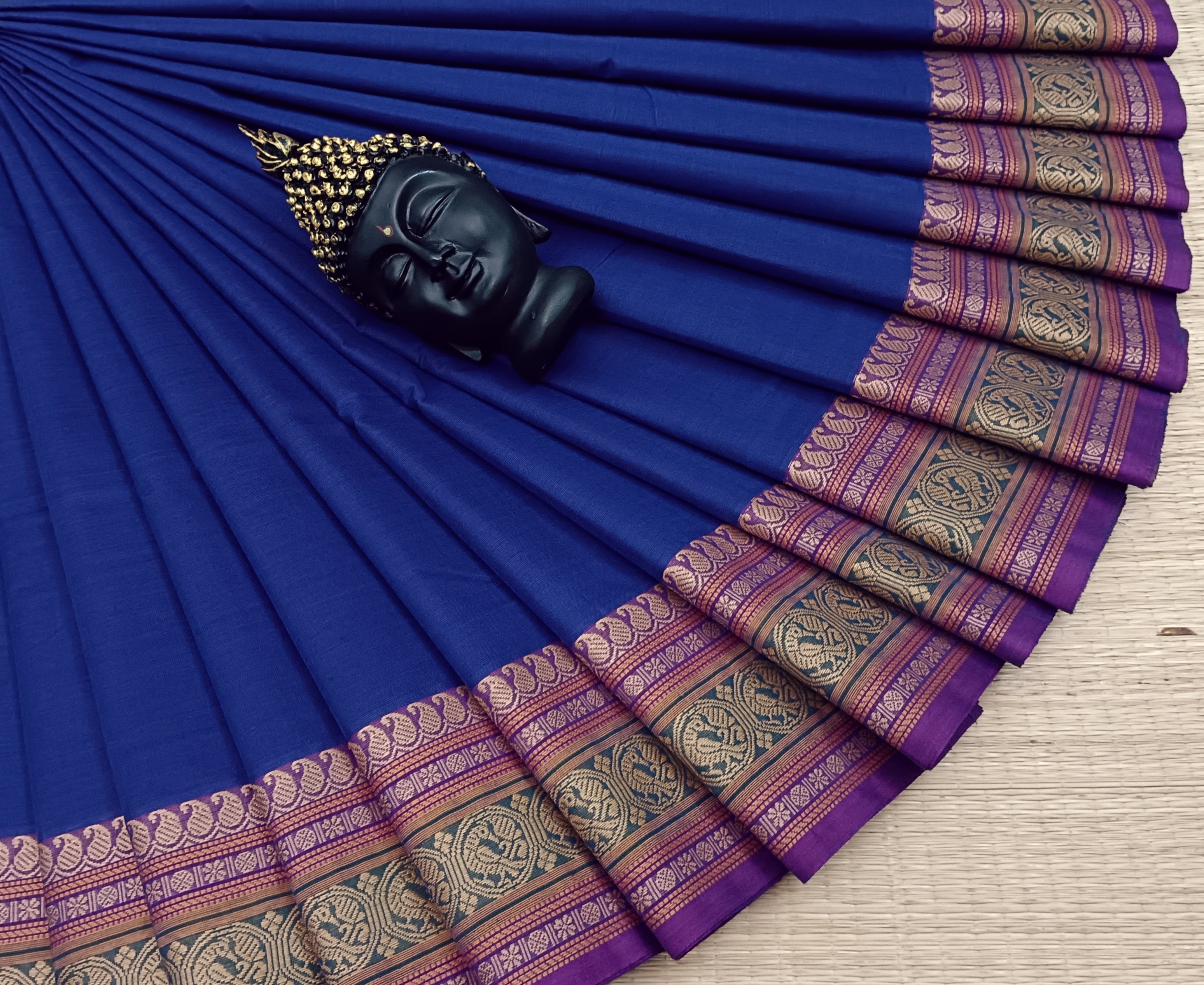 Chettinad Cotton - Office Wear - Royal Blue CCOW02