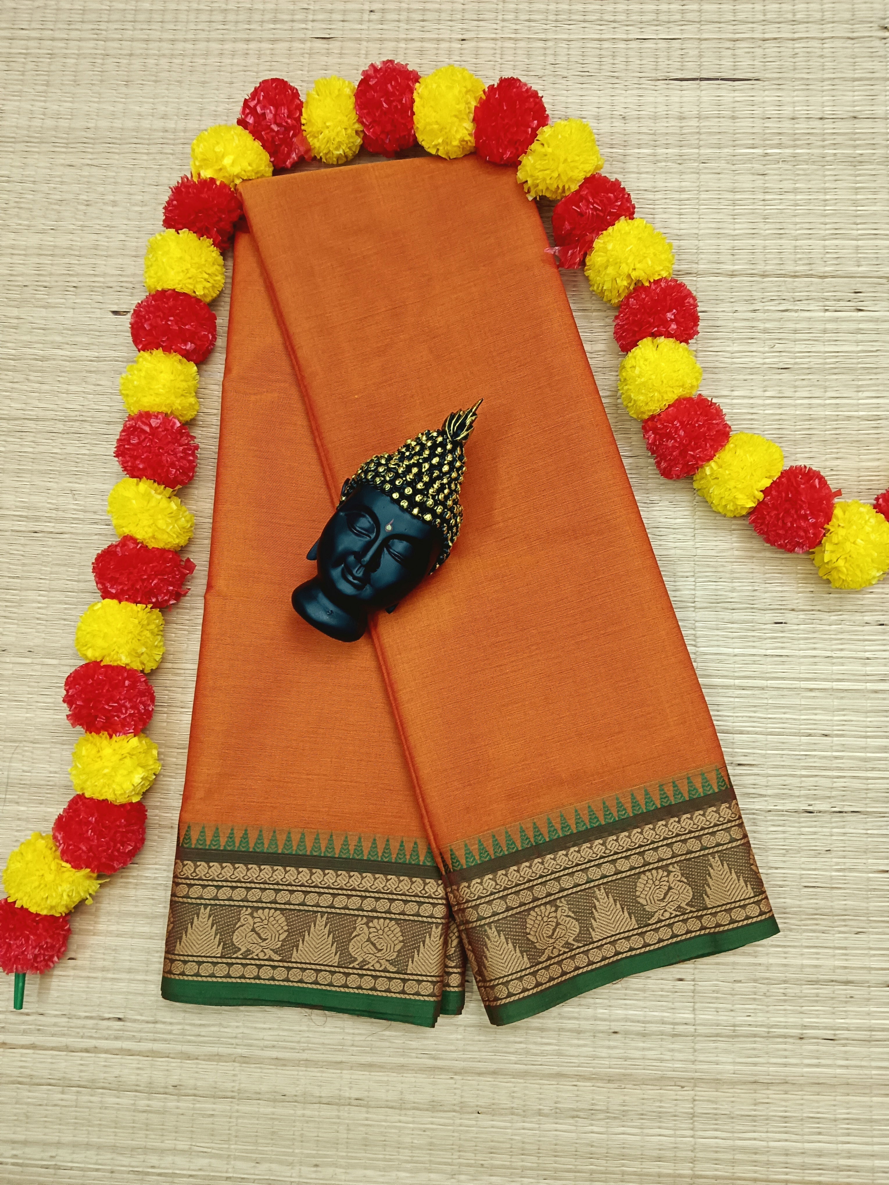 Chettinad Cotton - Office Wear - Mustard orange 05