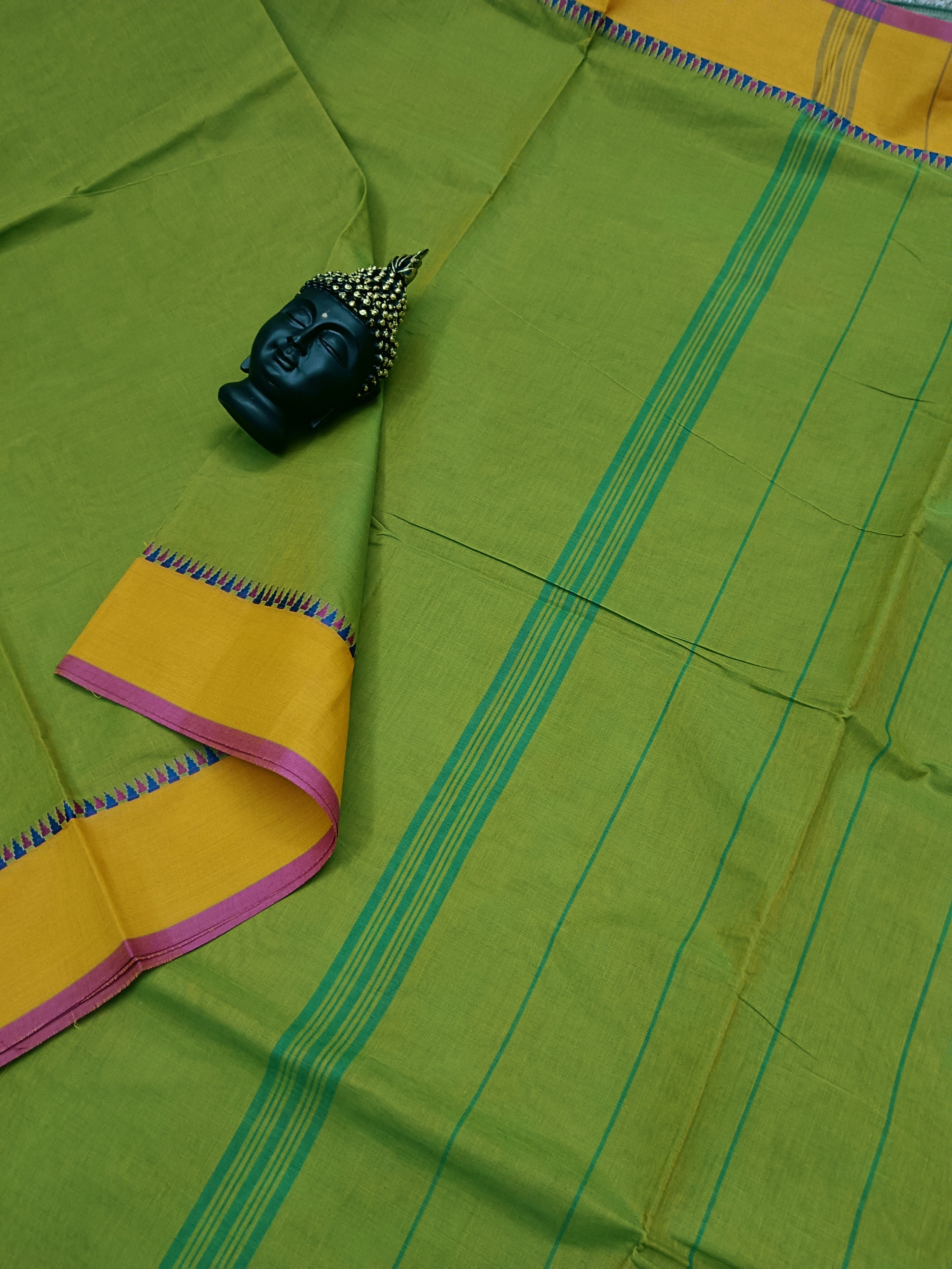 Chettinad Cotton - Office Wear - yellow Green CCOW05