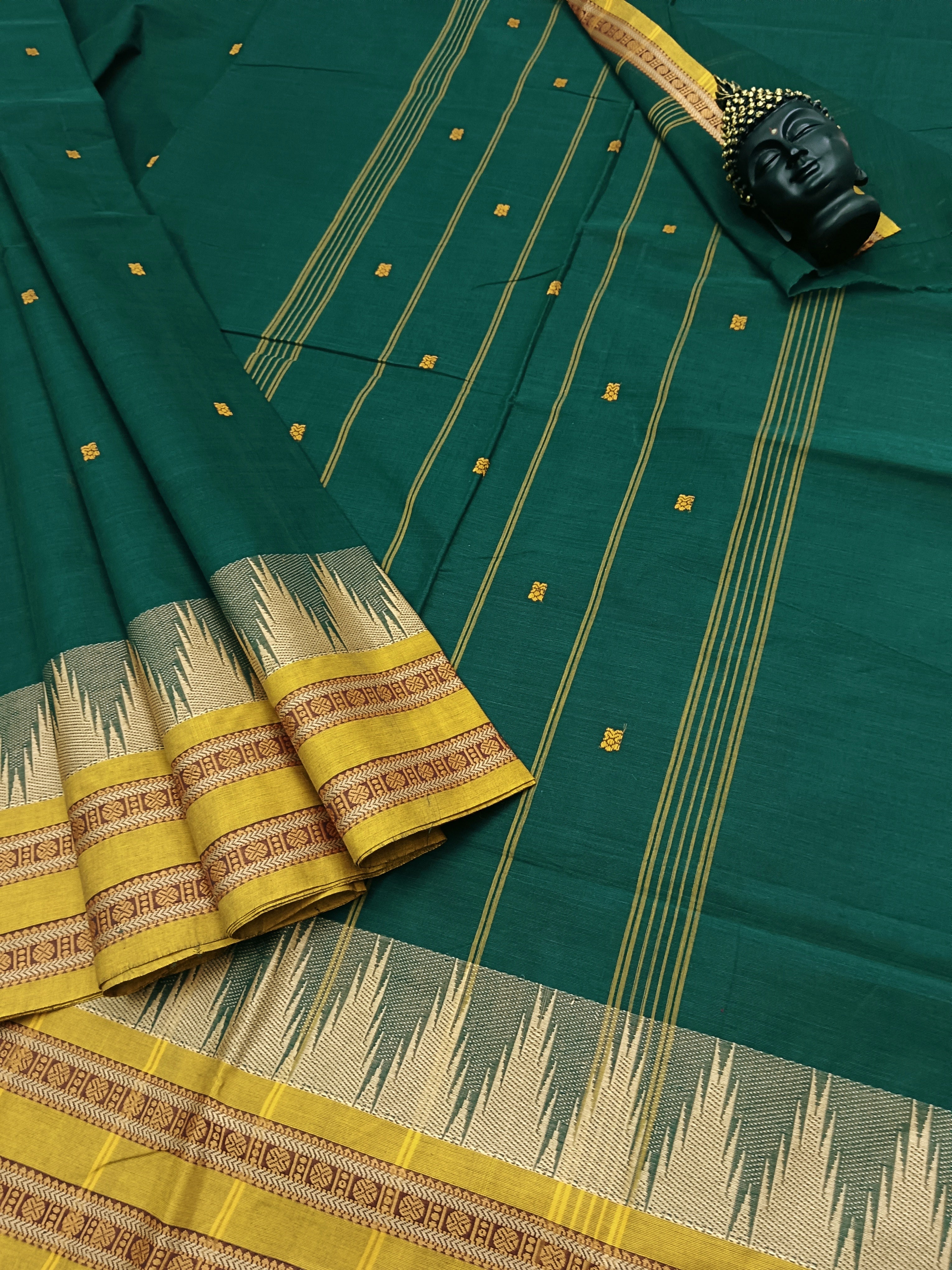 Chettinad Cotton - Office Wear - Dak Green - 18