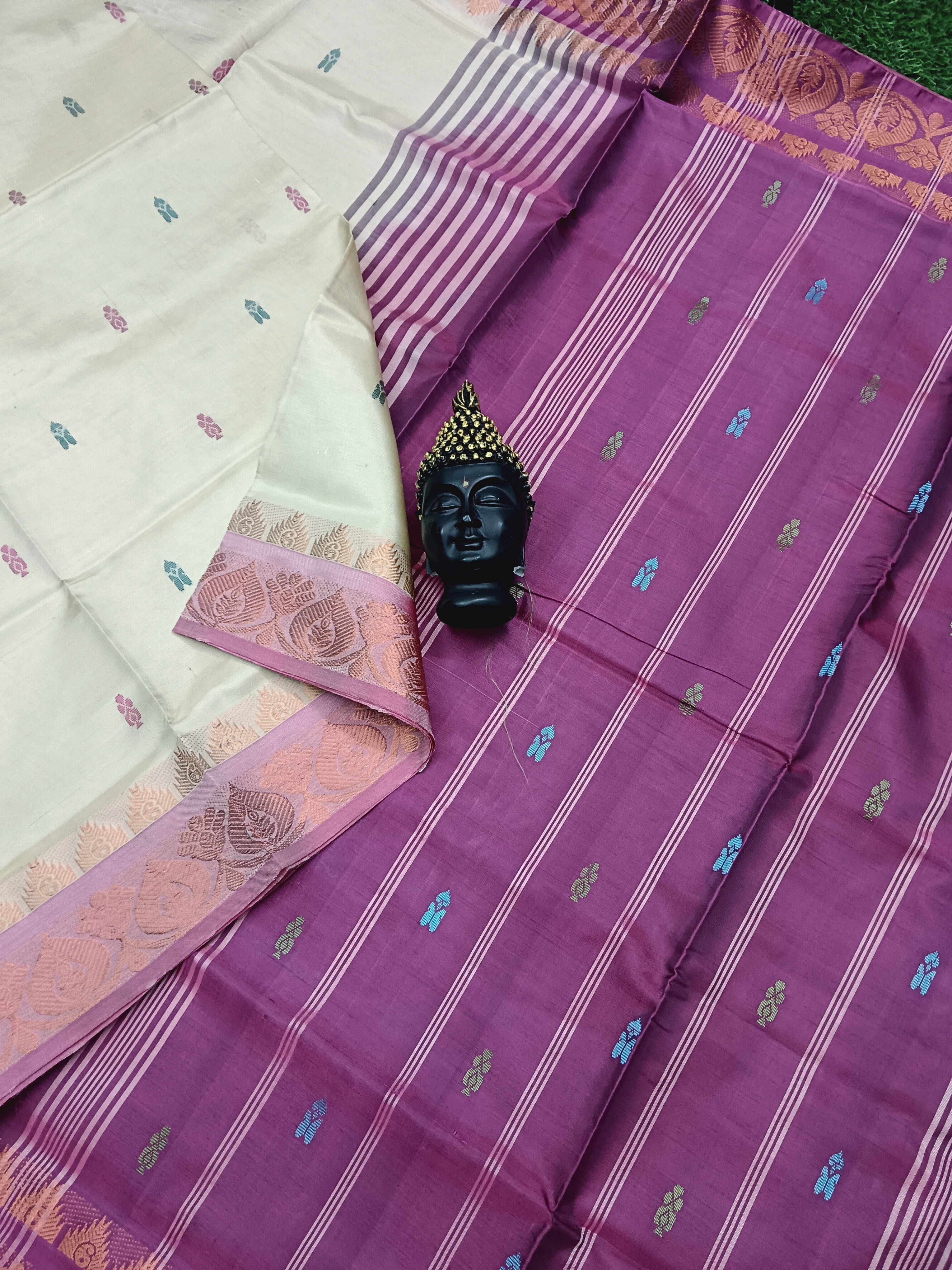 Banana Pith Silk(Vazhai Naar Pattu) - Butta -Sandal 06