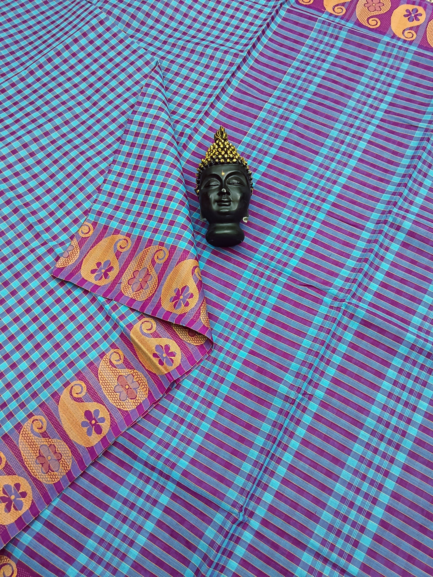 Kandangi Checks -Sky Blue With Mejantha- KC05