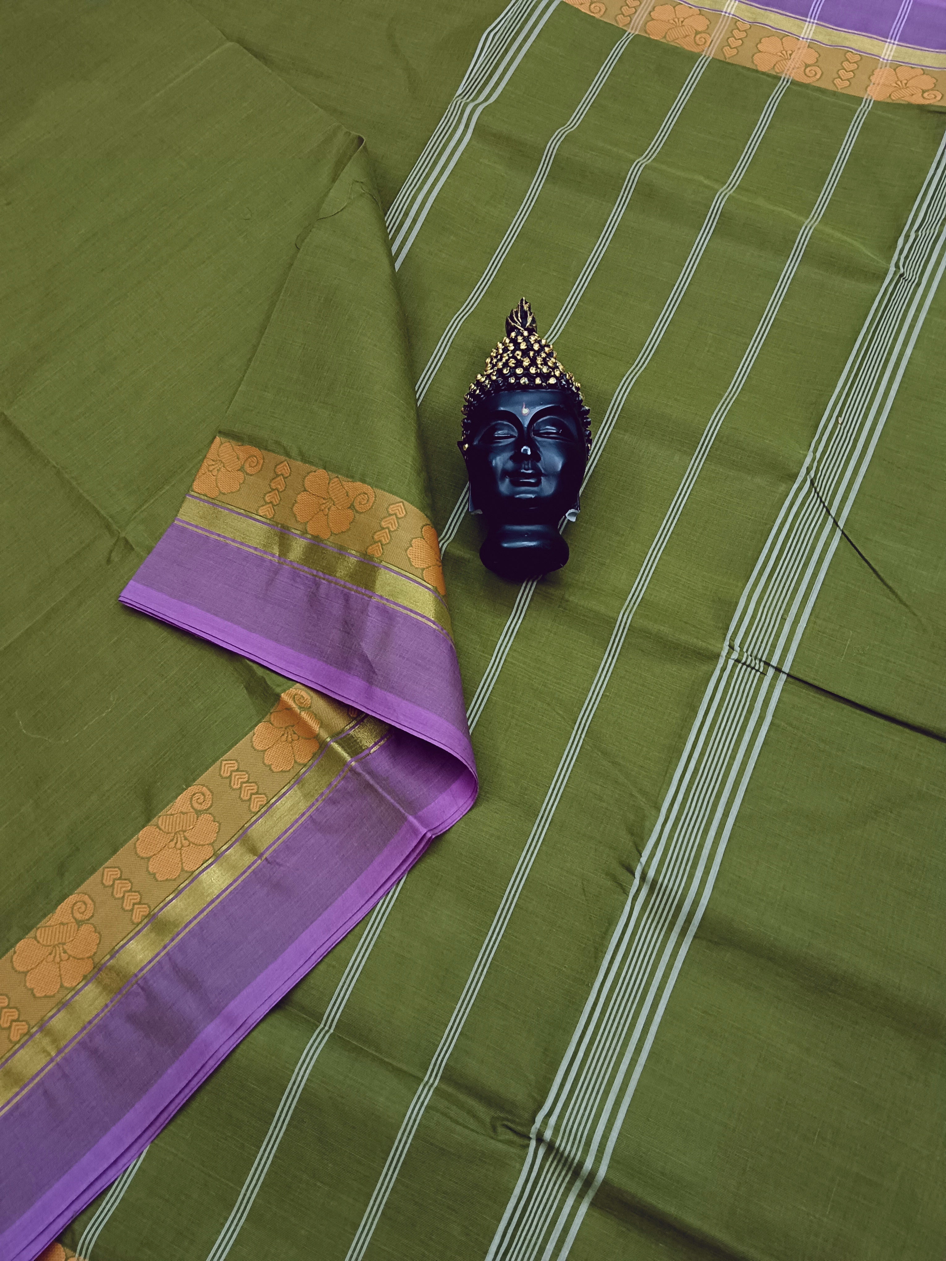 Chettinad Cotton - Daily Wear -Mehandhi green - CDW12