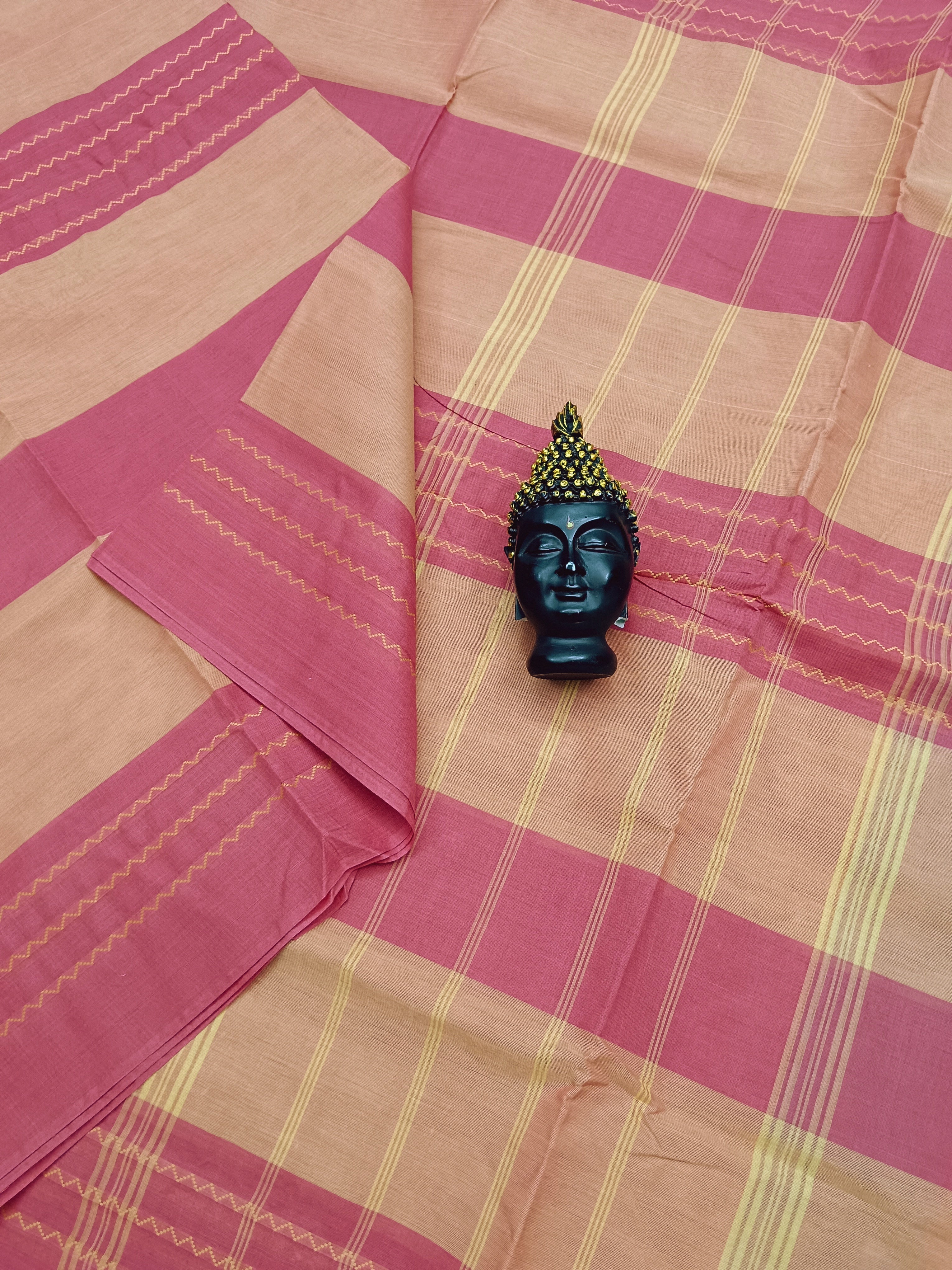 Chettinad Cotton - Daily Wear -Flamingo With Bubblegum Pink- CDW10