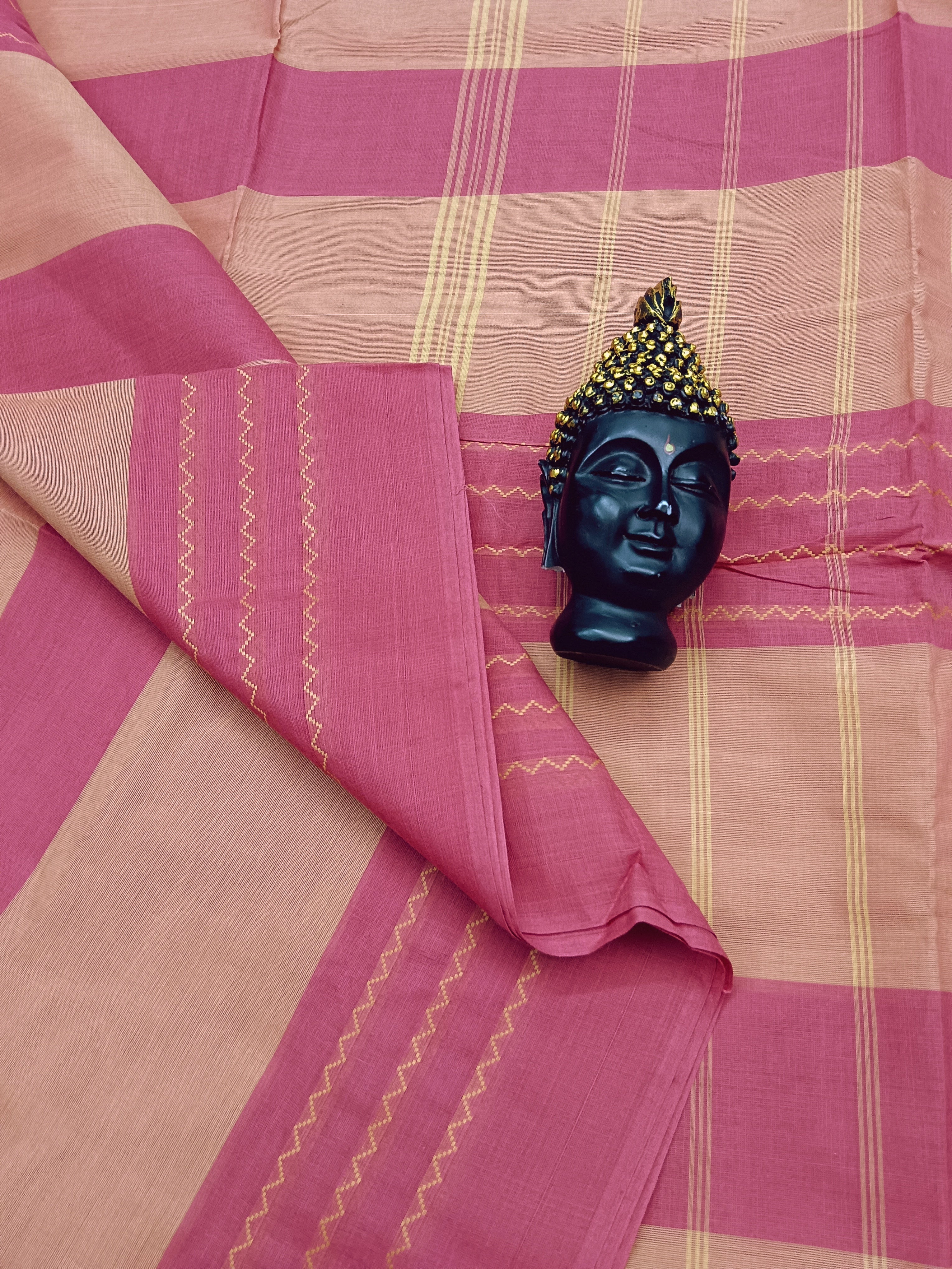 Chettinad Cotton - Daily Wear -Flamingo With Bubblegum Pink- CDW10