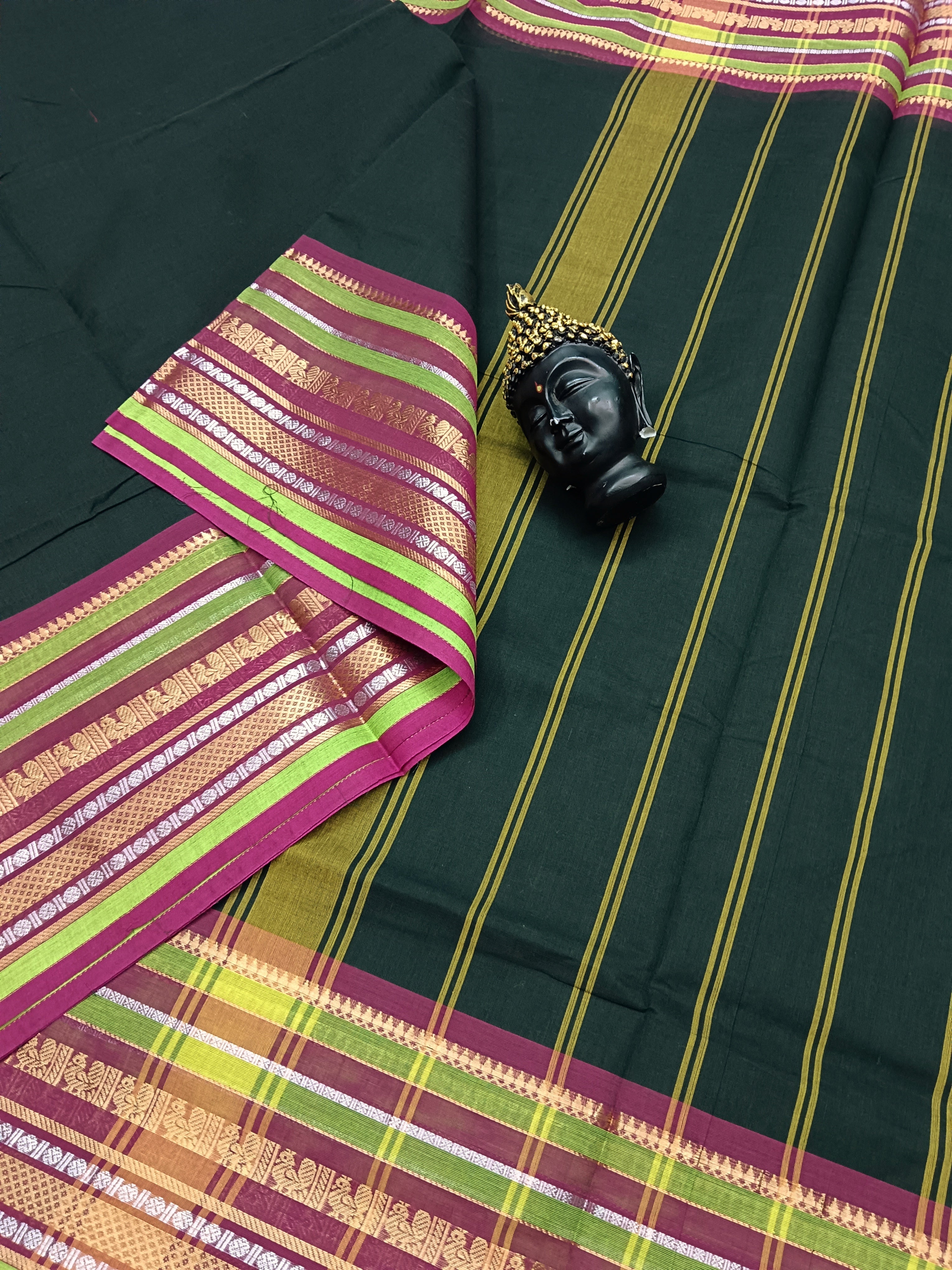 Kanchi Cotton - Festival Fusion - Dark green - KCFP25