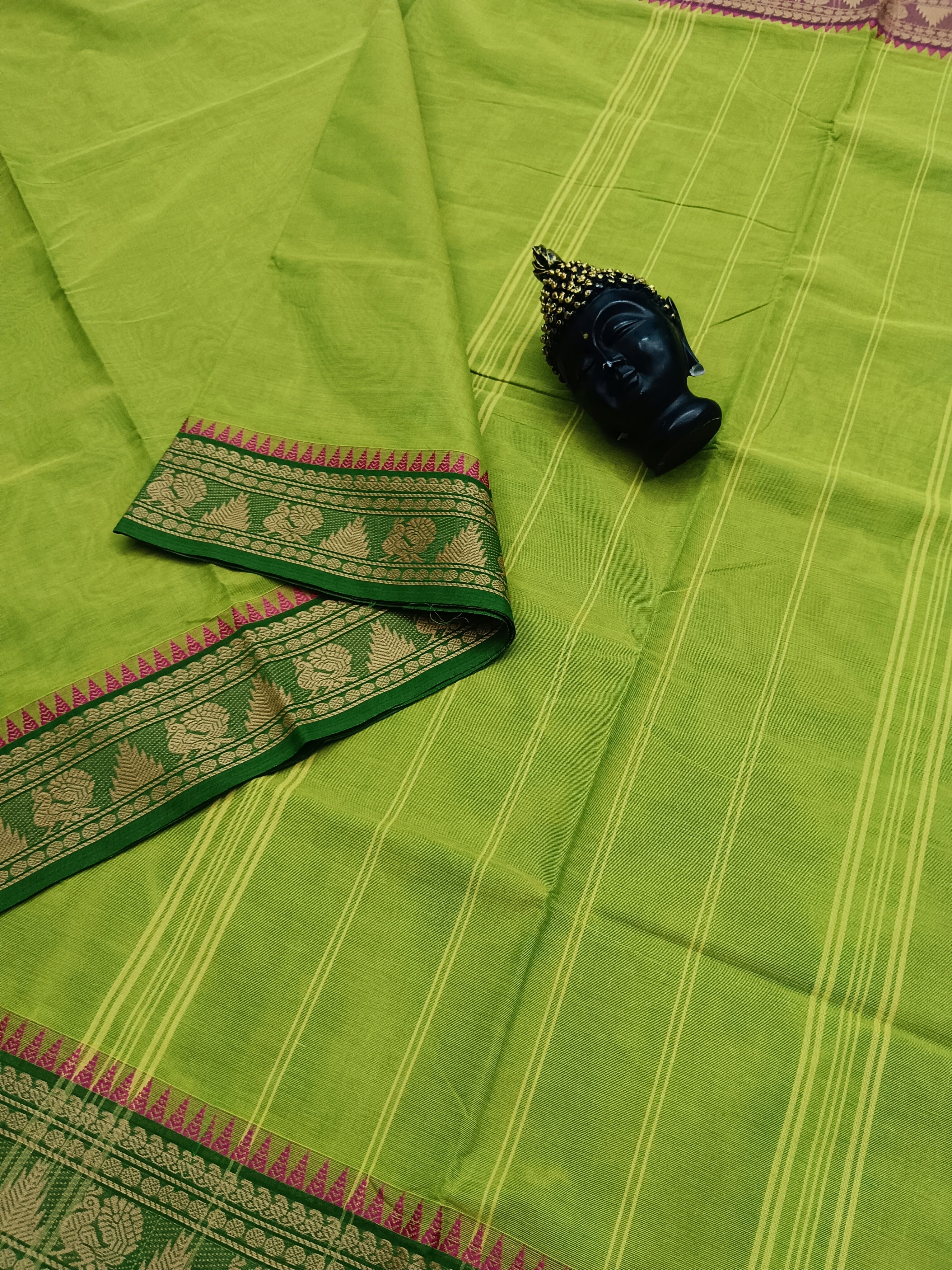 Chettinad Cotton - Office Wear - Neon Green- CCOW24