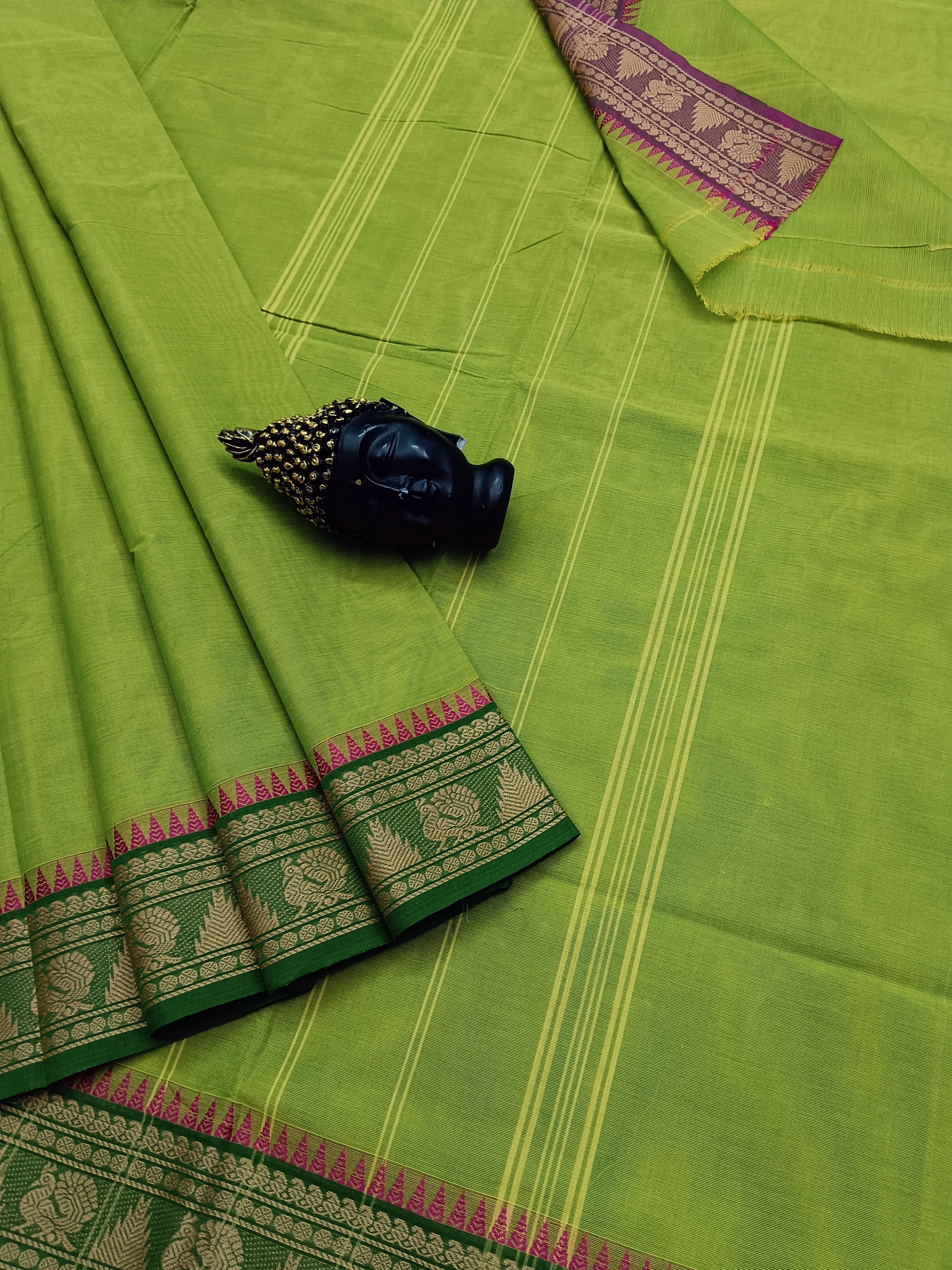 Chettinad Cotton - Office Wear - Neon Green- CCOW24