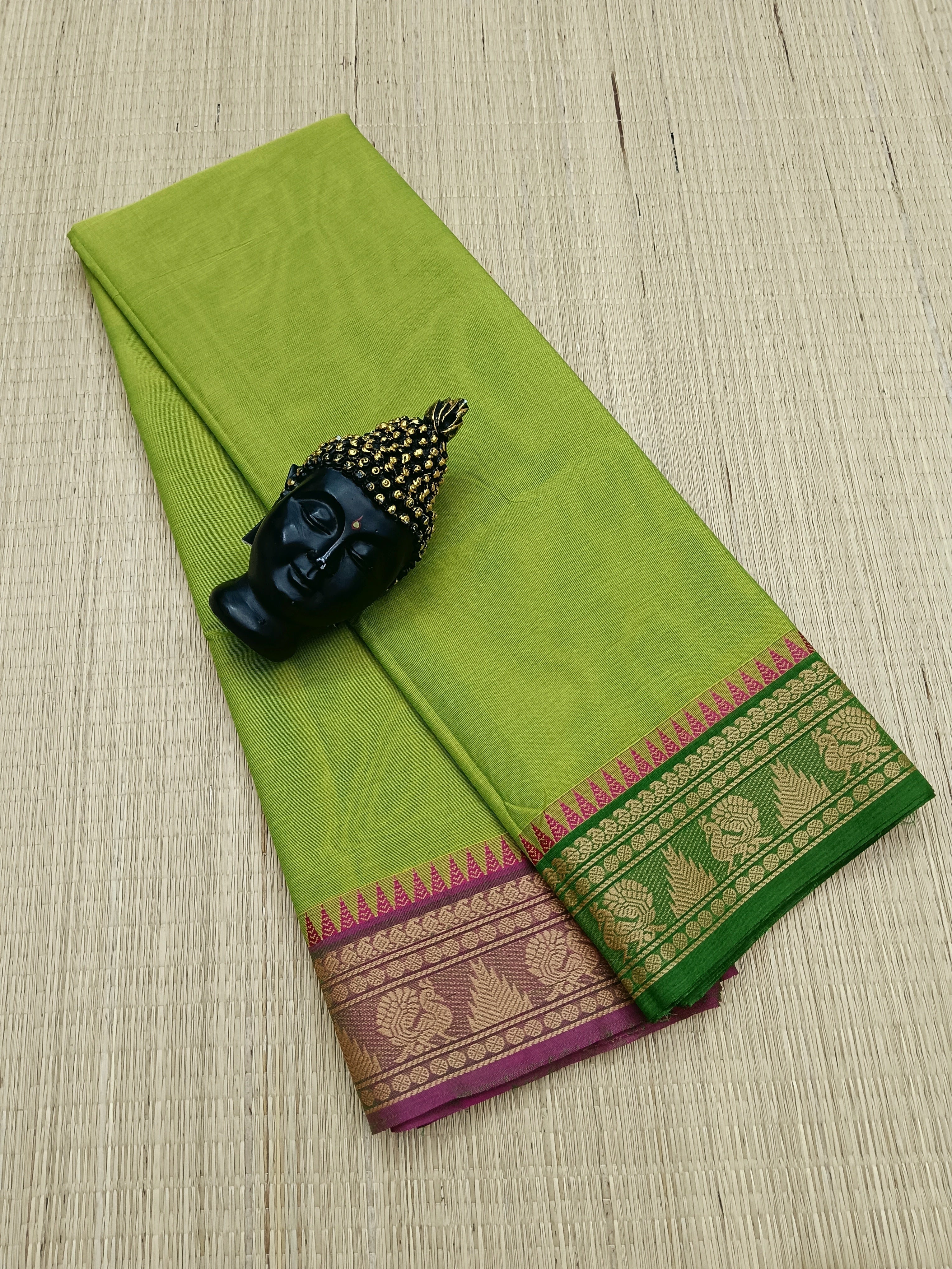 Chettinad Cotton - Office Wear - Neon Green- CCOW24
