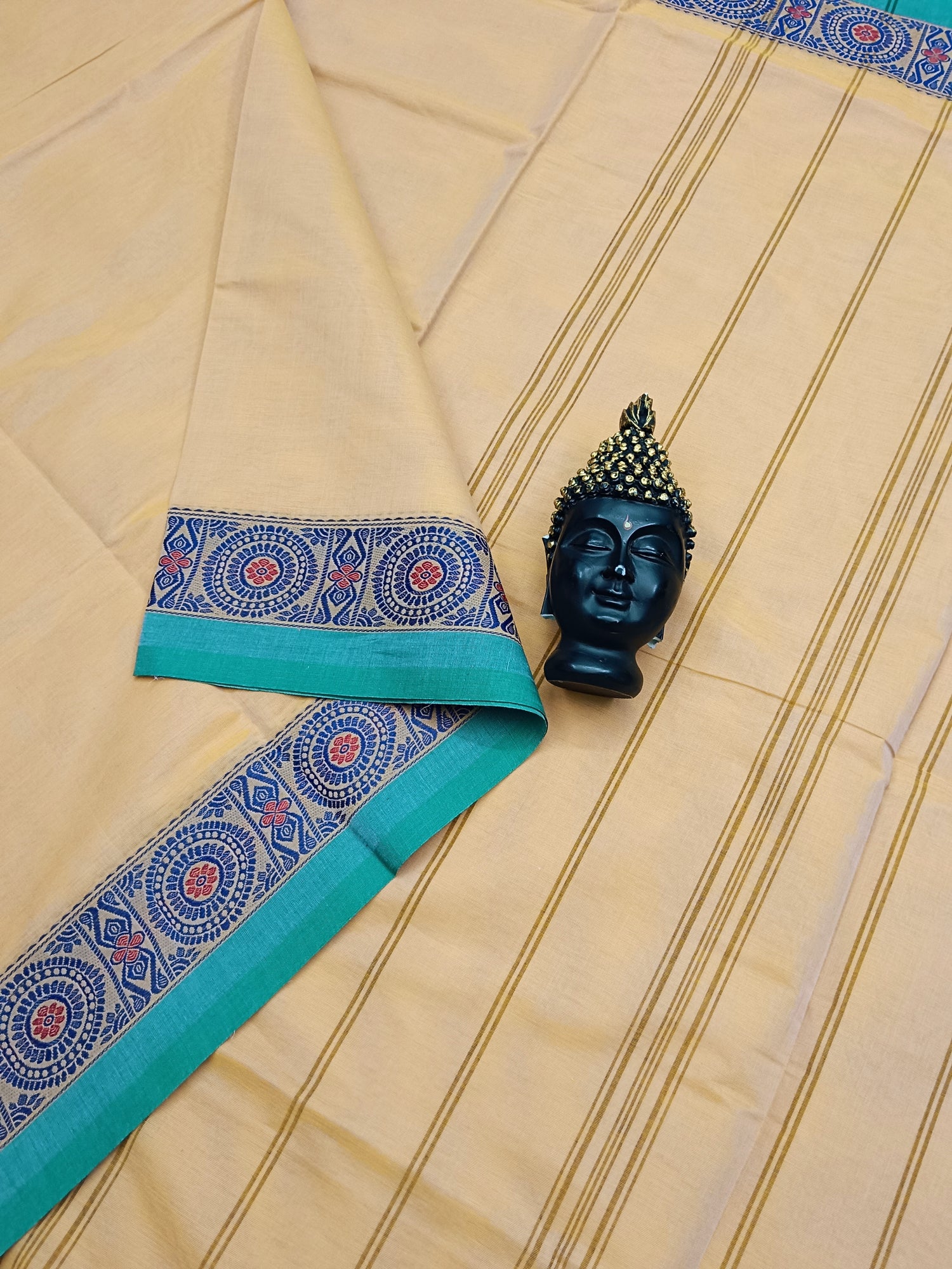 Chettinad Cotton -  Office Wear - Pastel Yellow Orange Dual tone - CCOW21