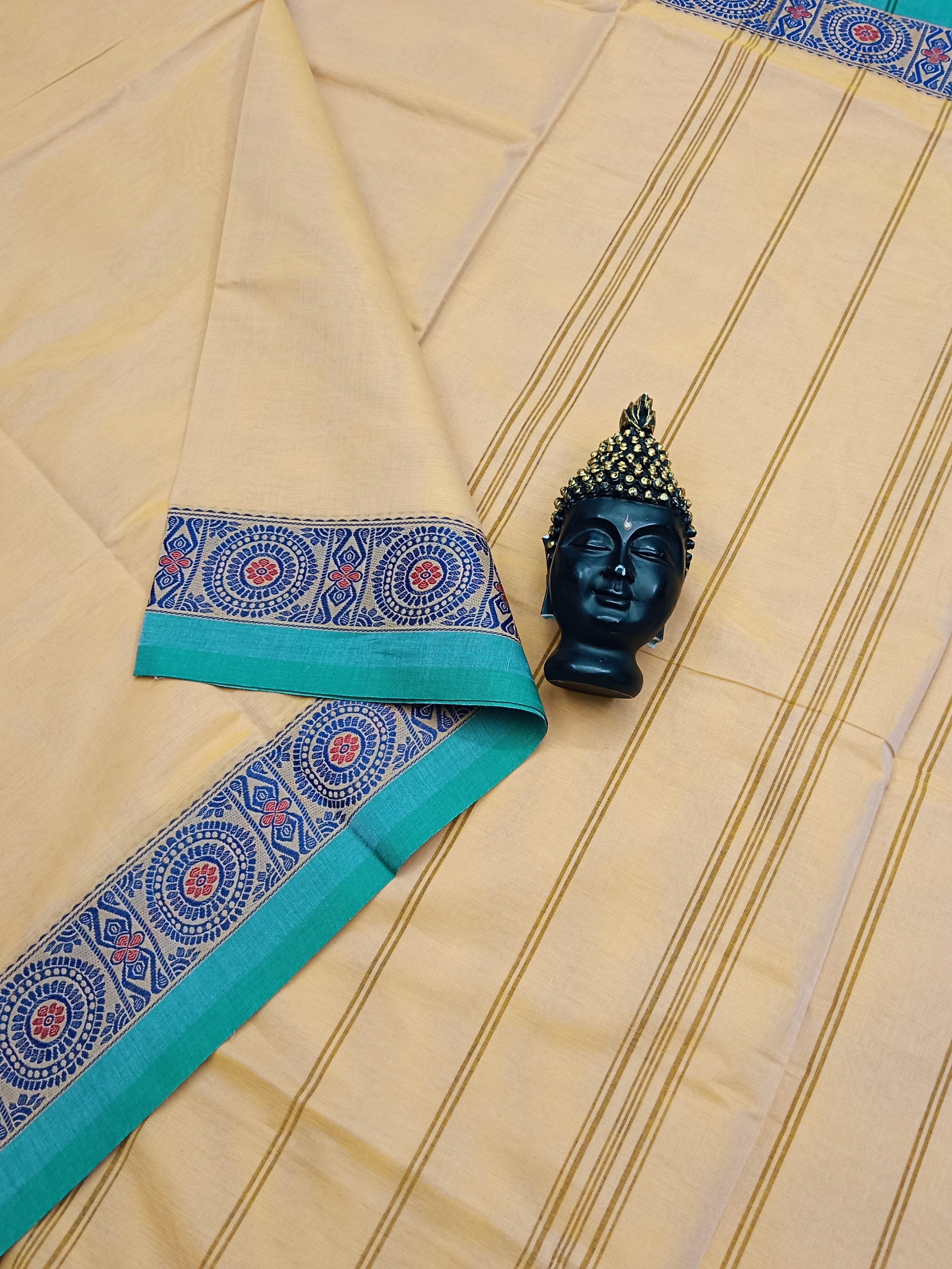 Chettinad Cotton - Office Wear - Pastel Yellow Orange Dual tone - CCOW21