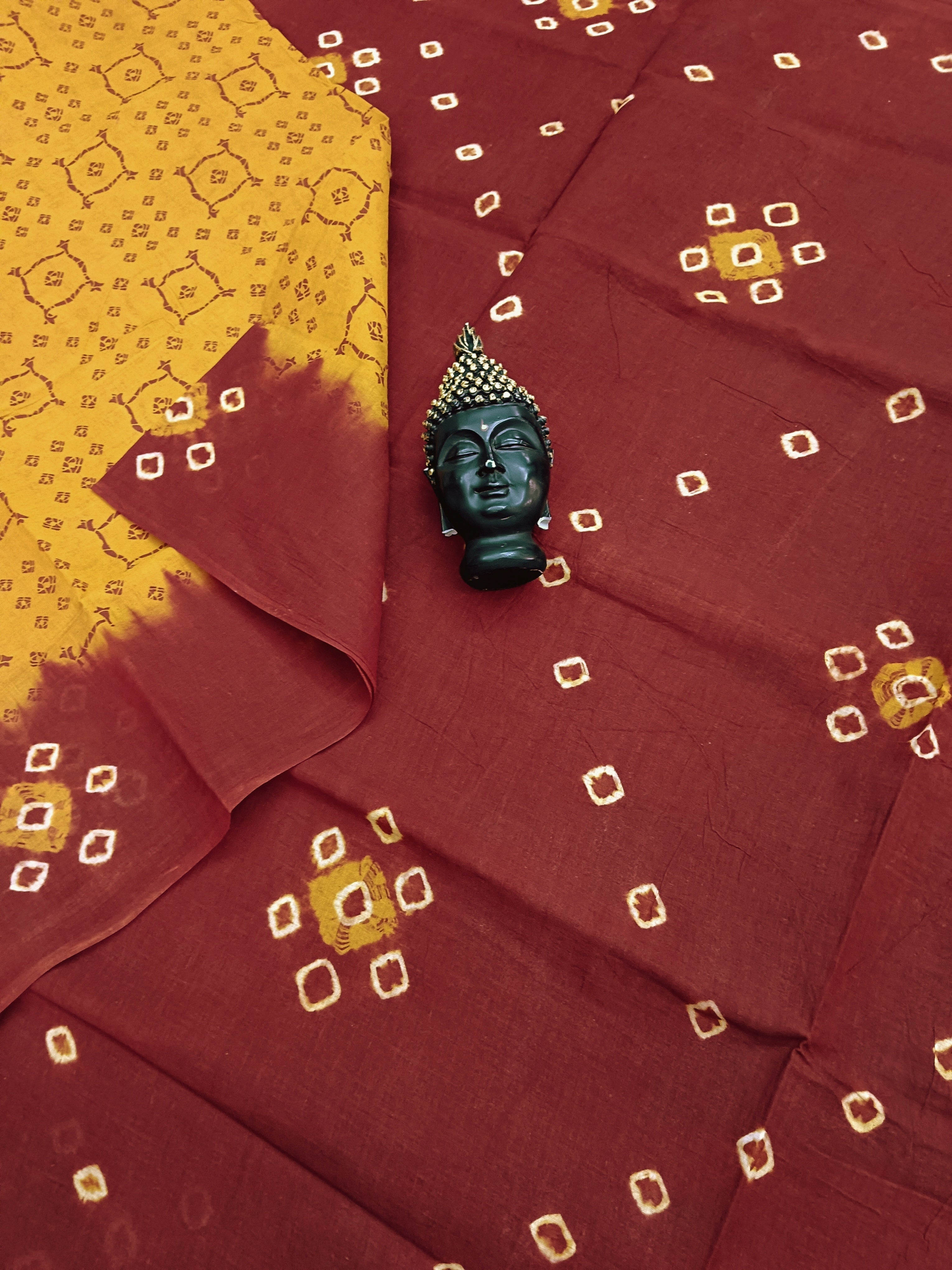 Madurai Sungudi Cotton - Mango Yellow - MS04