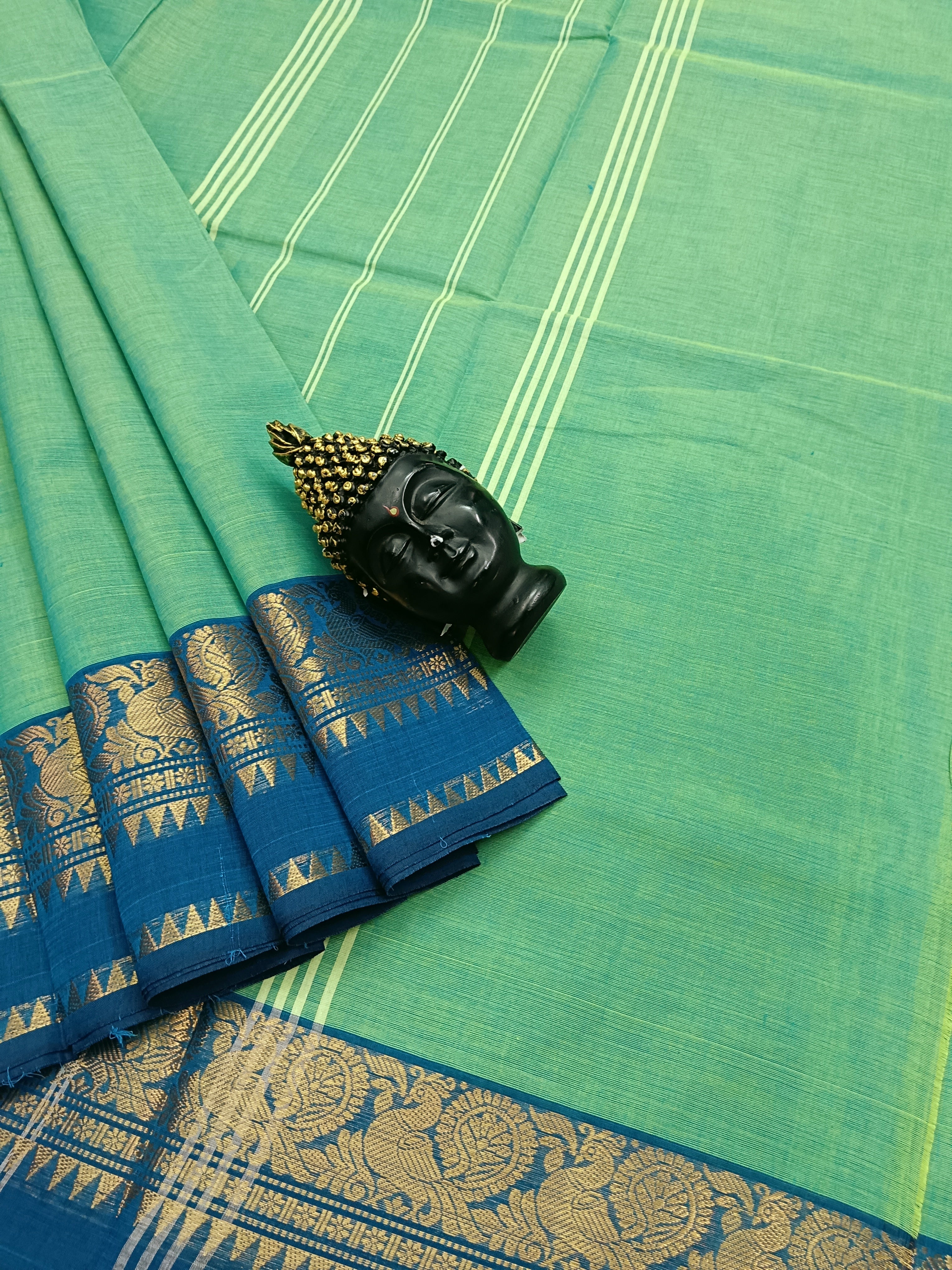 Kanchi Cotton - All Day Fusion -Aqua Blue - KCAF03