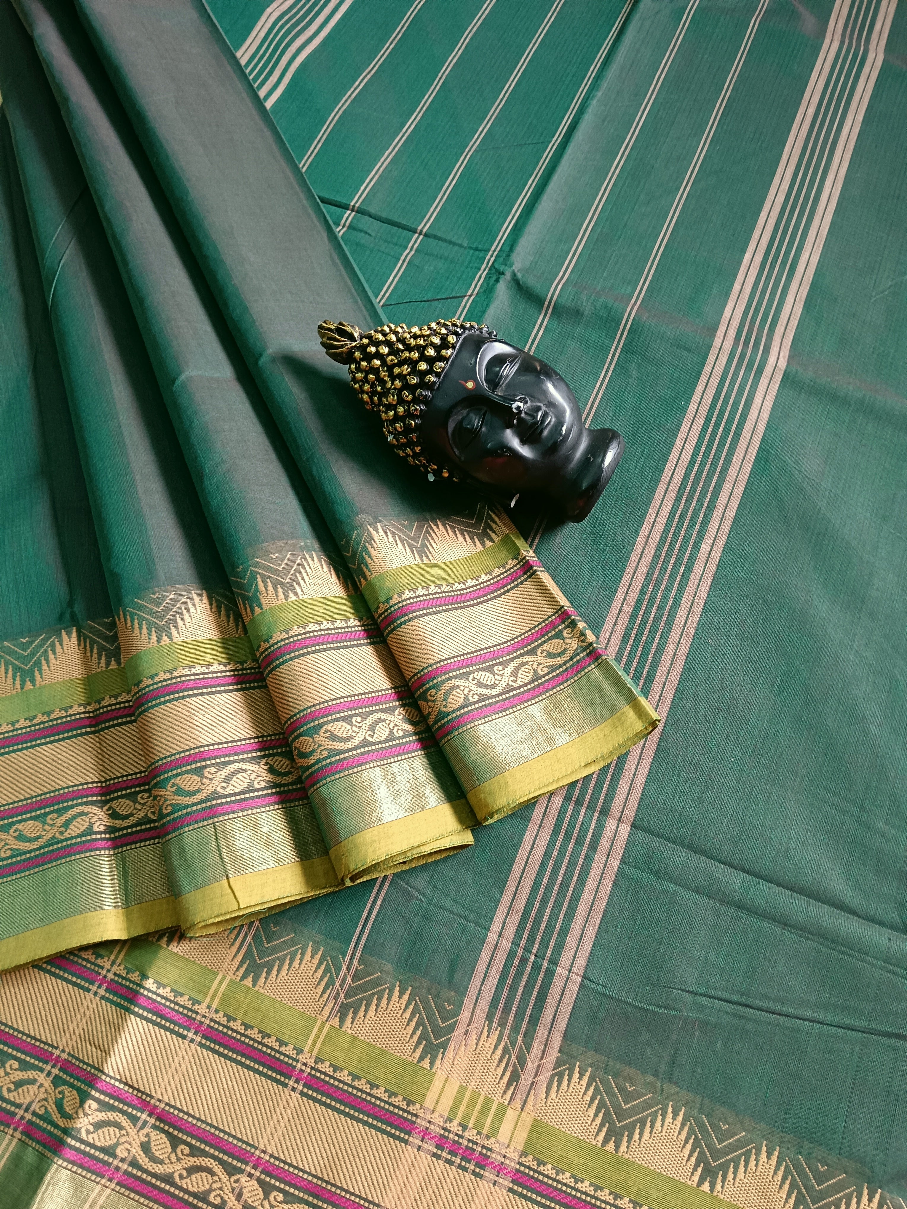 Chettinad Cotton - Office Wear -Green Mixed Dual Tone- CCOW39