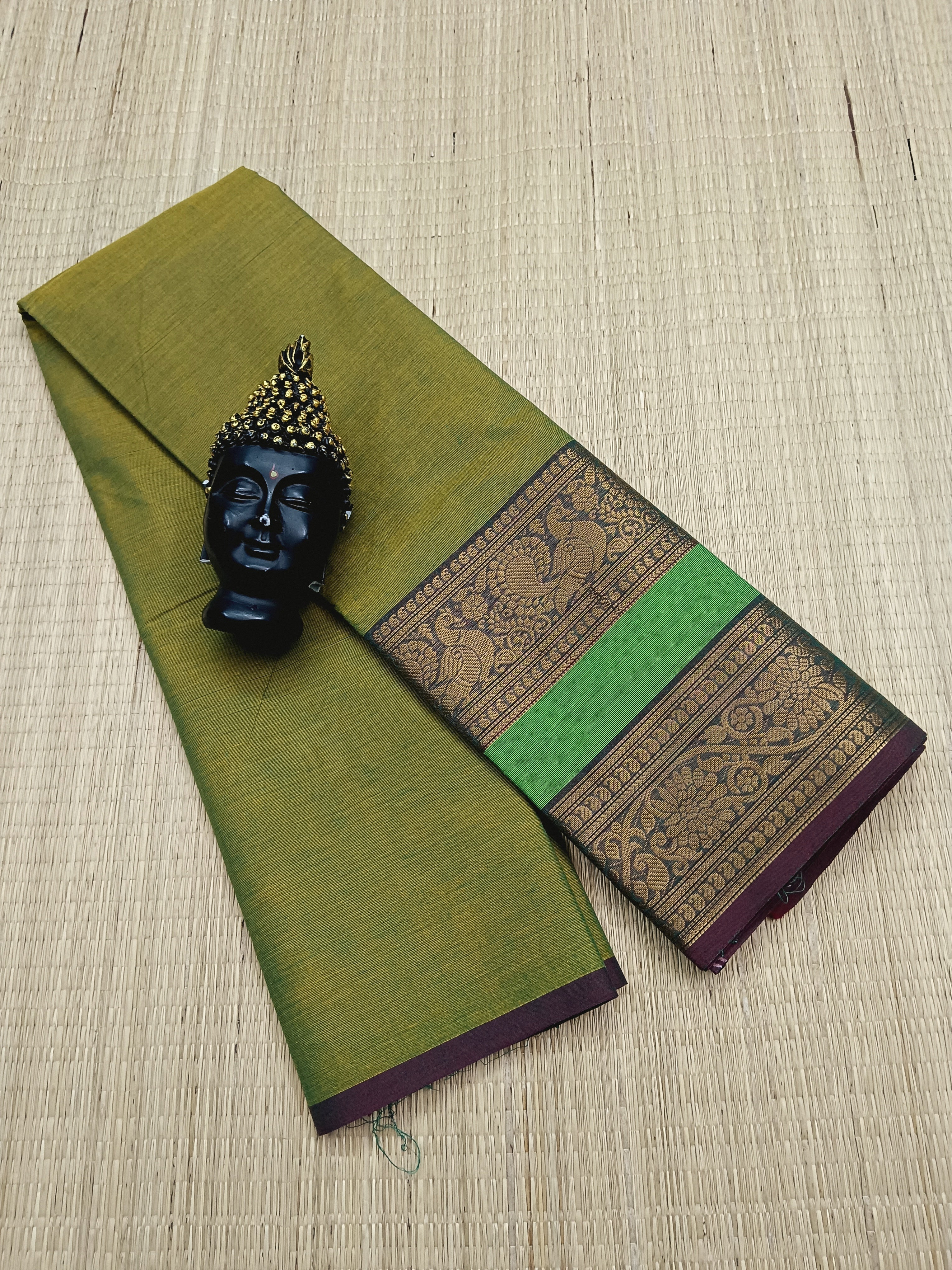 Kanchi Cotton - All Day Fusion -Yellow Mixed Green Dual Tone - 18