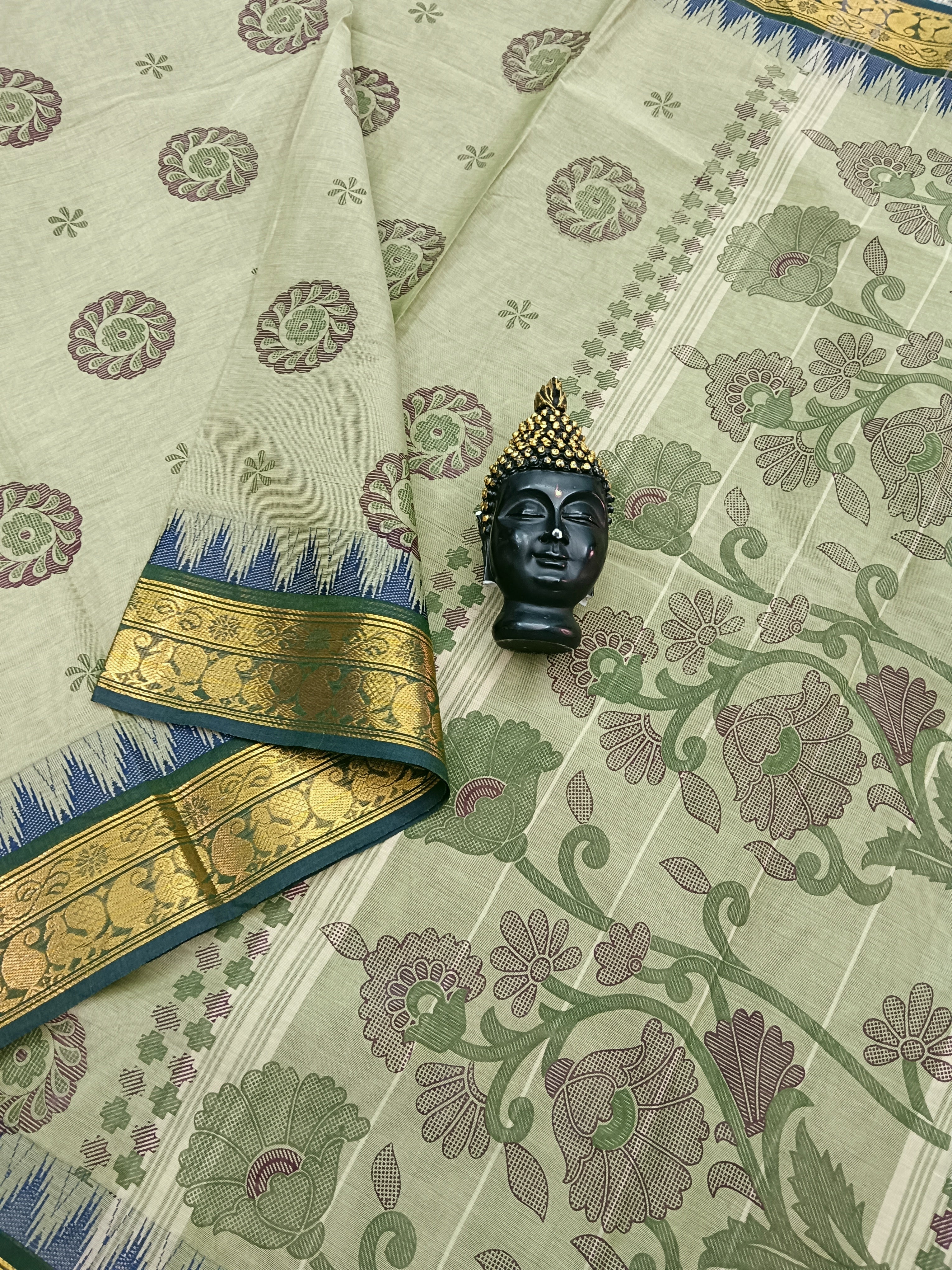 Chettinad Cotton - Printed-Elachi -CPC02