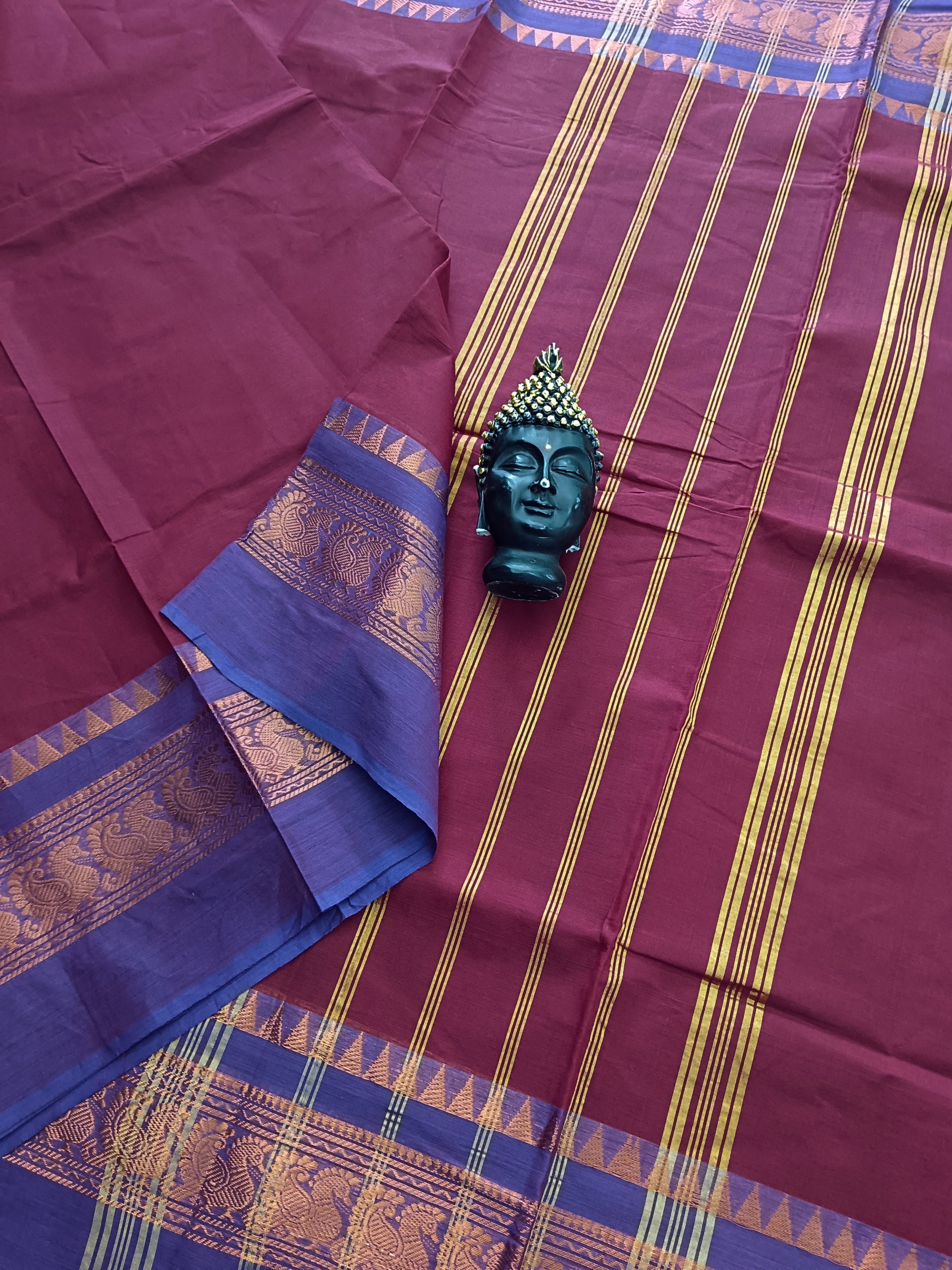 Kanchi Cotton - All Day Fusion - Maroon - KCAF19