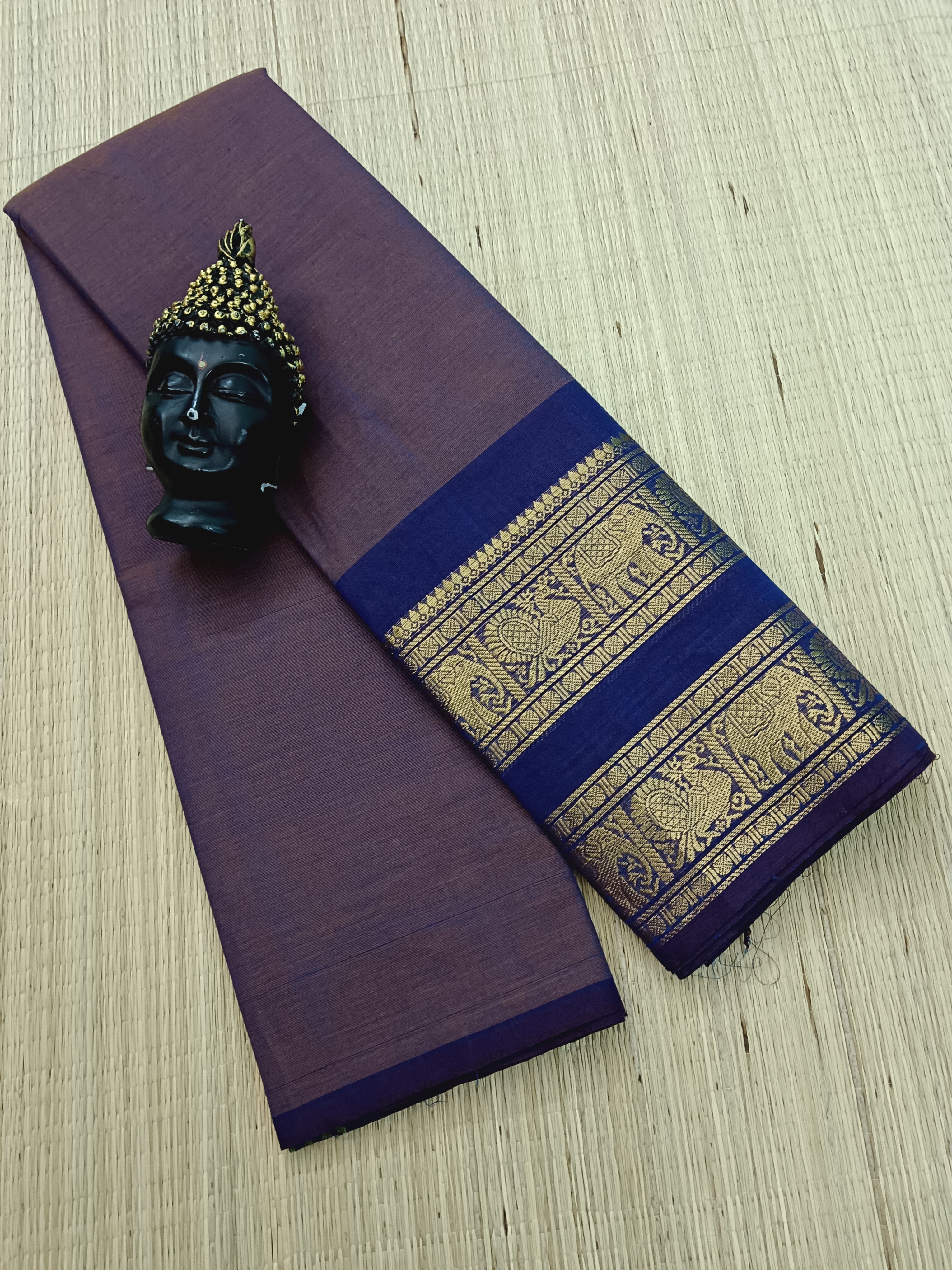 Kanchi Cotton - All Day Fusion -Sampangi Yellow mixed Blue Dual Tone- KCAF30