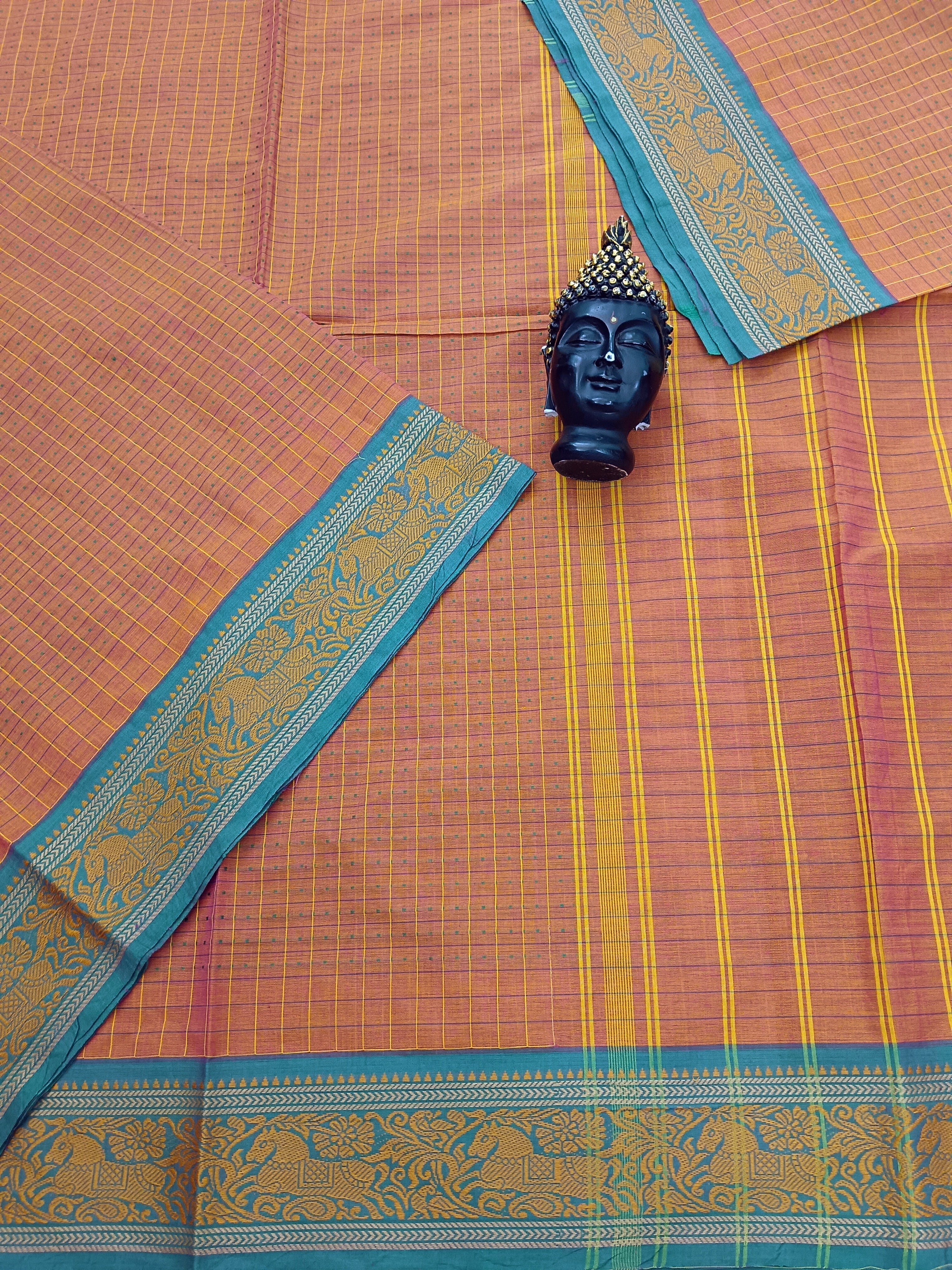 Kanchi Cotton - Festival Fusion -Yellow Mixed Pink Dual Tone KCFCB41