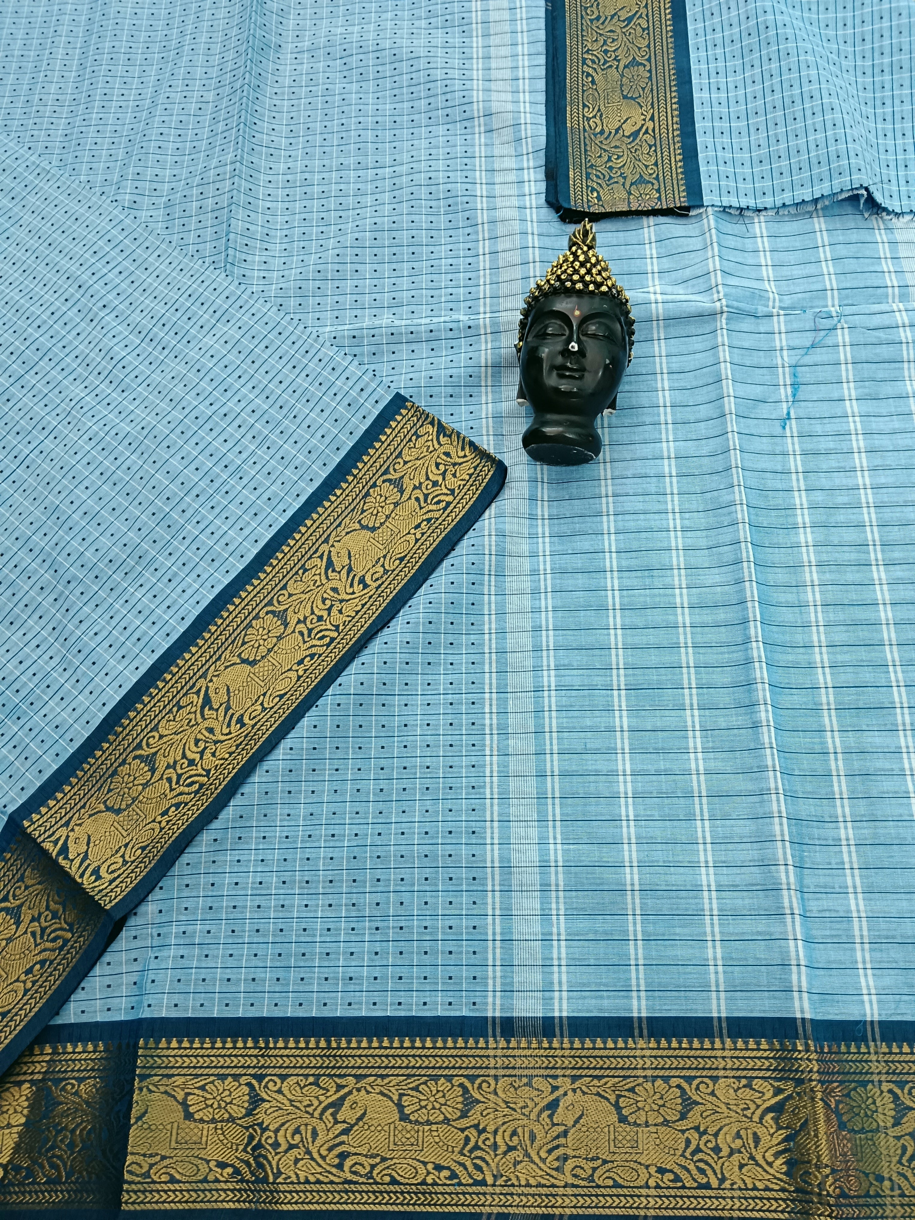 Kanchi Cotton - Festival Fusion -Light Sky Blue-KCFCB46
