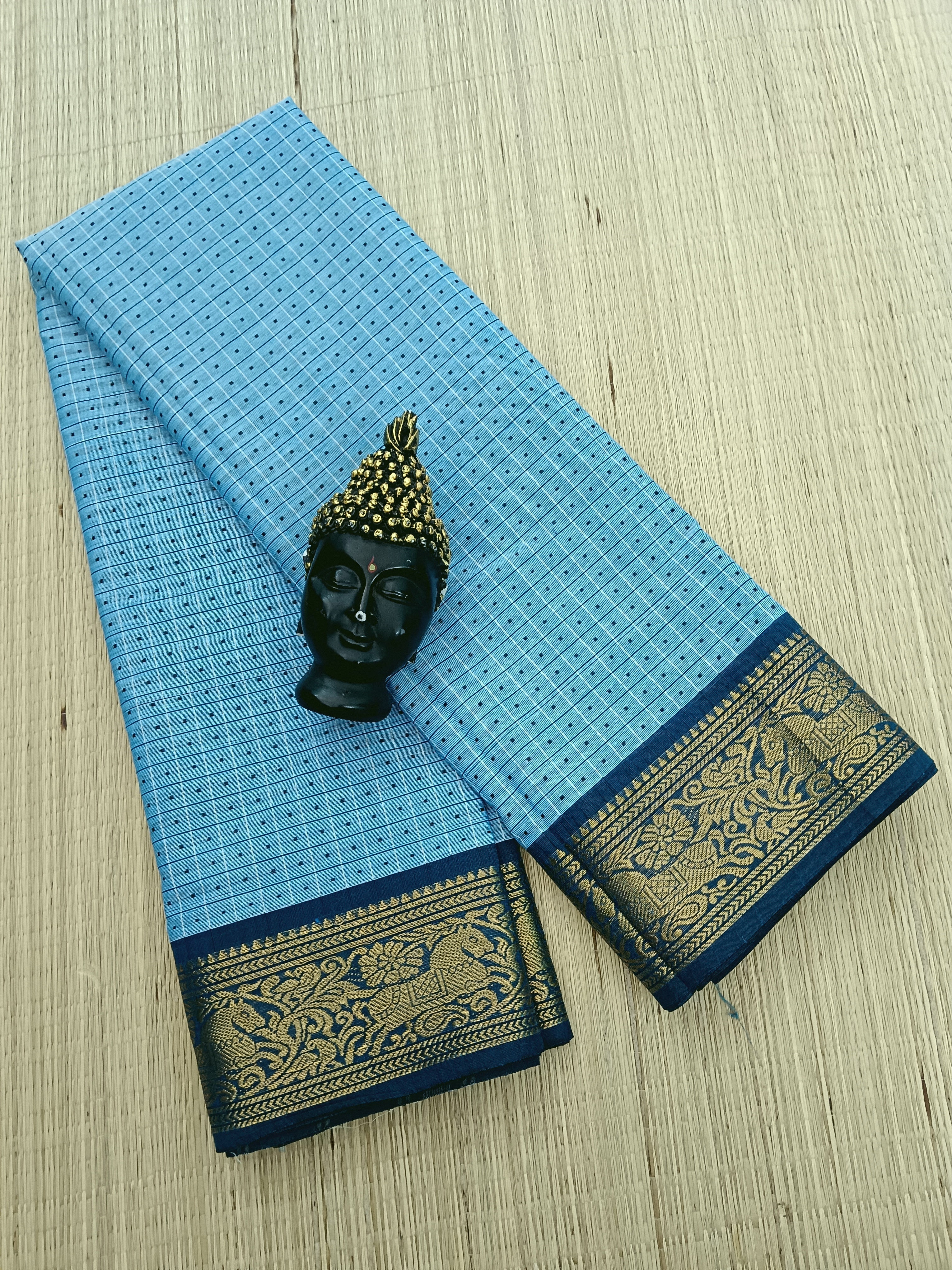 Kanchi Cotton - Festival Fusion -Light Sky Blue-KCFCB46