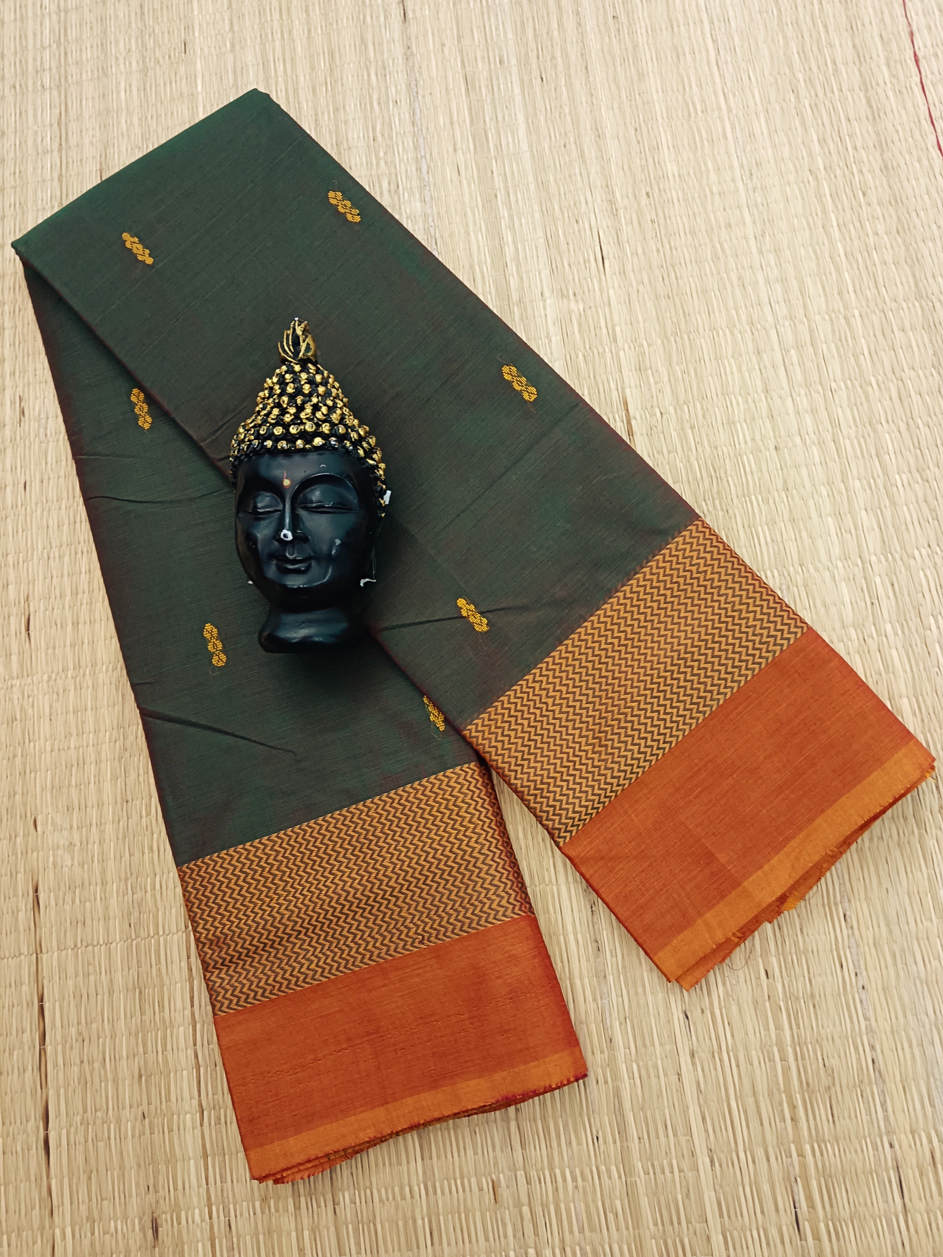 Chettinad Cotton - Office Wear -Red Mixed Green Dual Tone- CCOW51