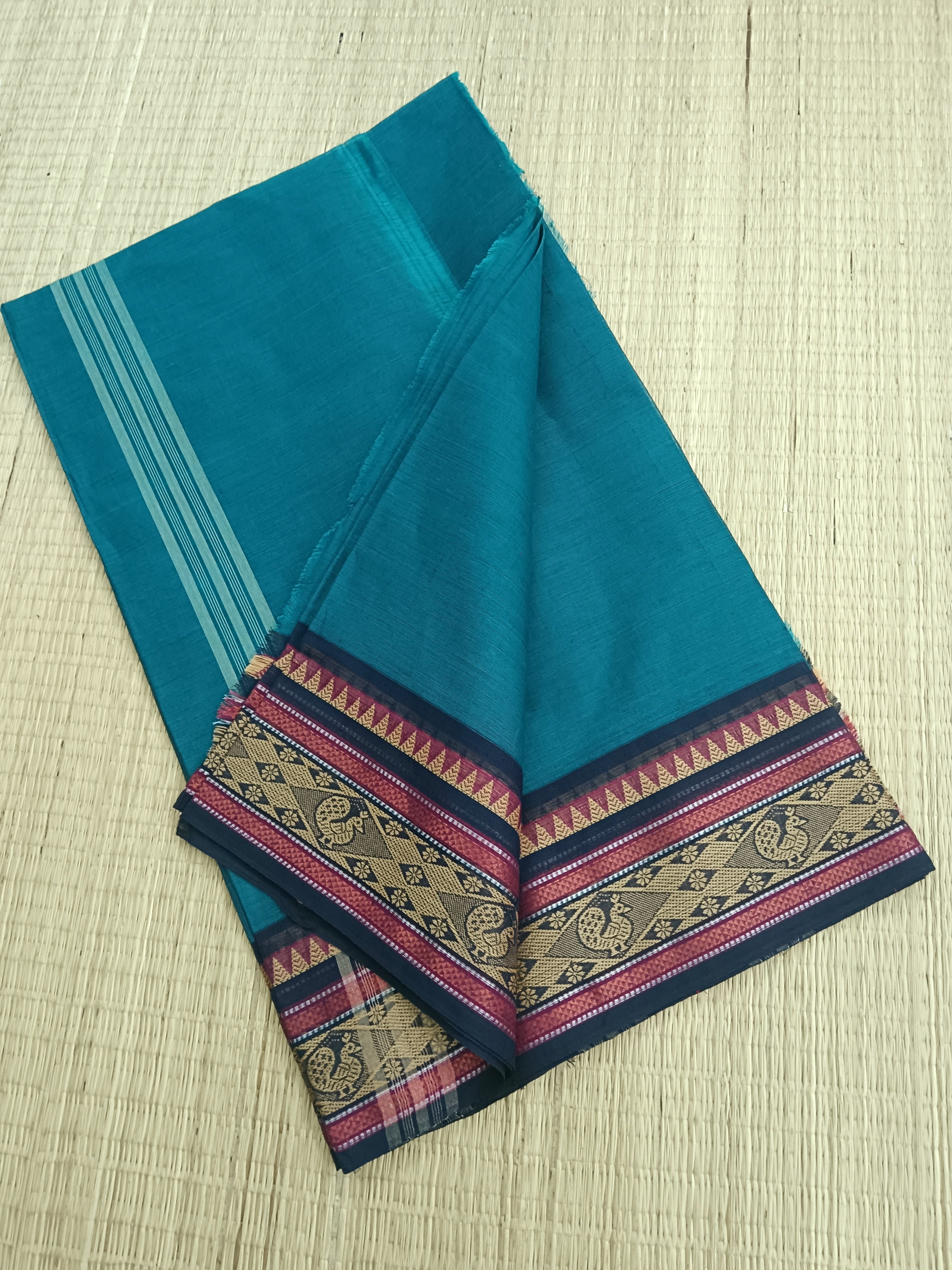 Chettinad Cotton -Daily Wear -Peacock Blue - CDW63