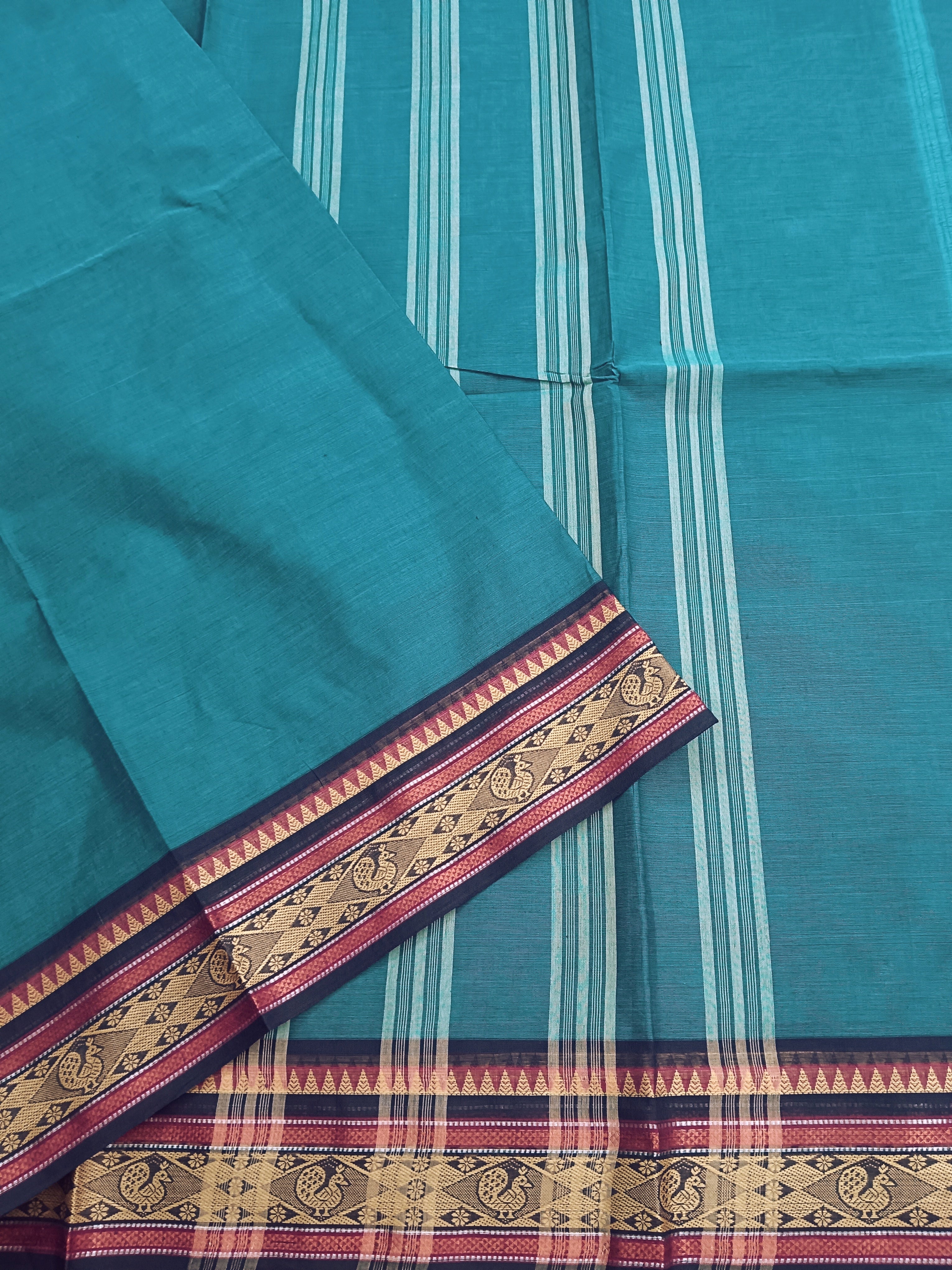Chettinad Cotton -Daily Wear -Peacock Blue - CDW63
