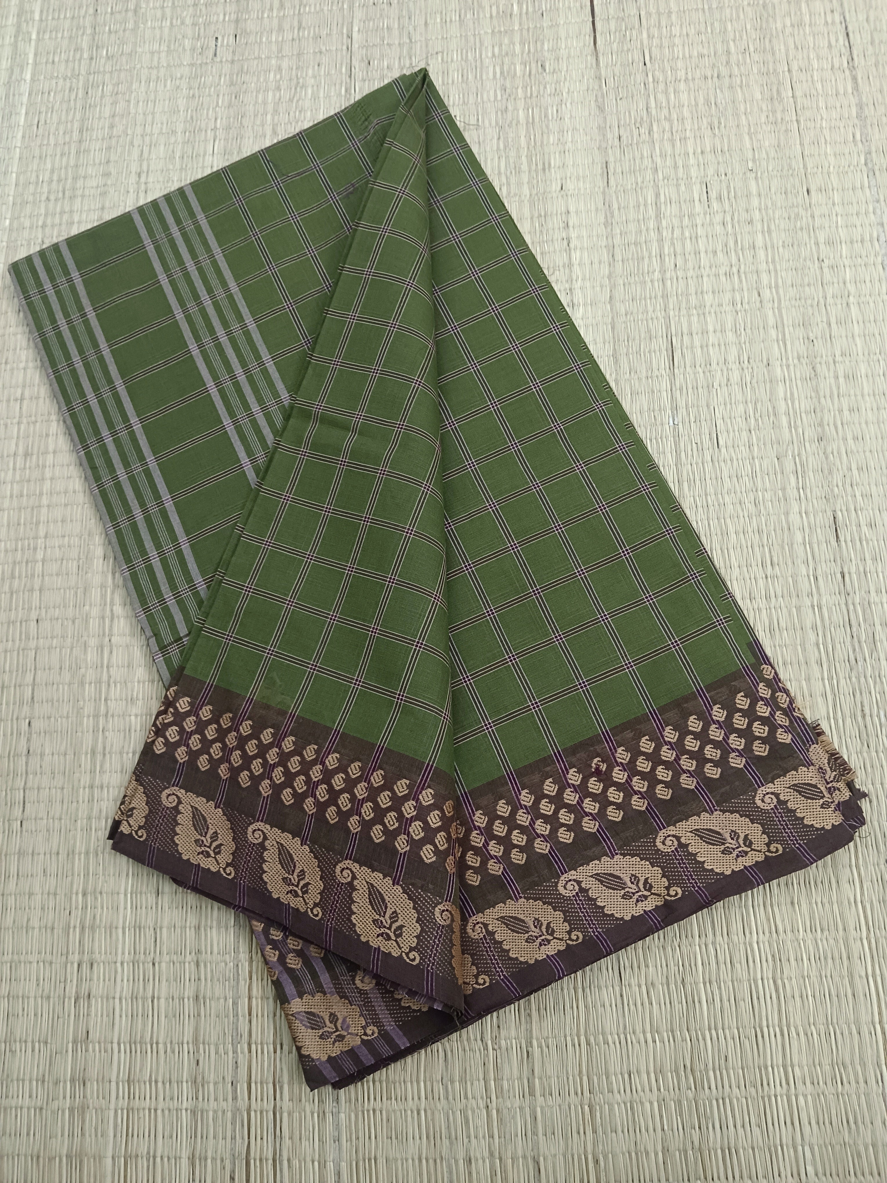 Kandangi Checks - olive green-KC21