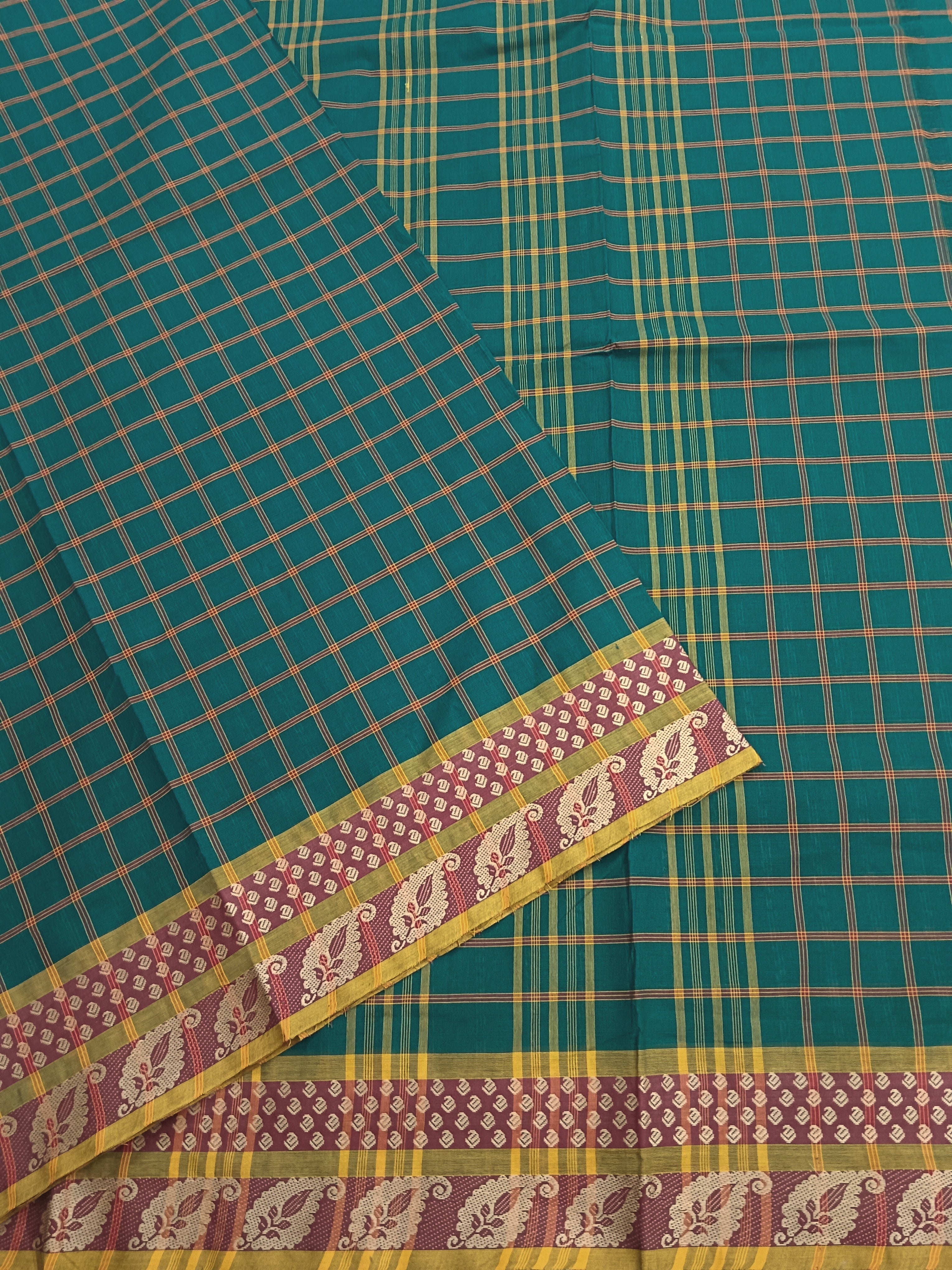 Kandangi Checks - Peacock Blue-KC20