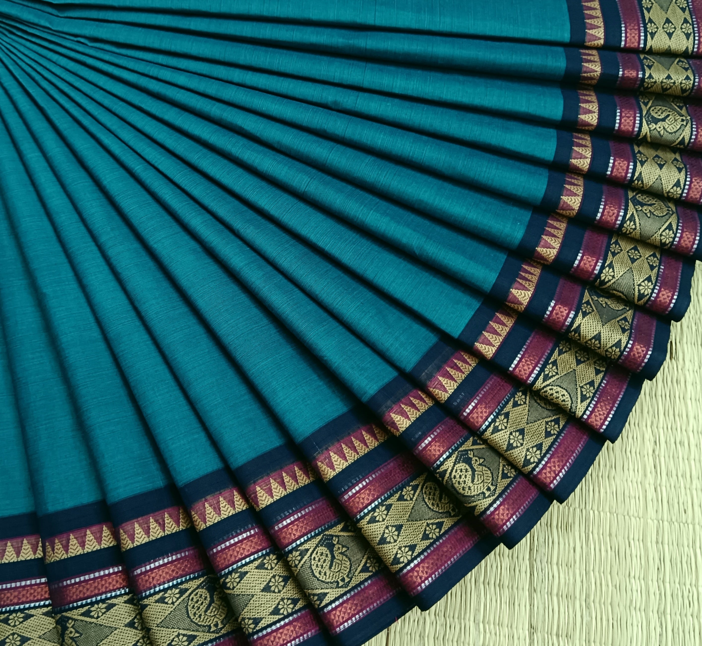 Chettinad Cotton -Daily Wear -Peacock Blue - CDW63