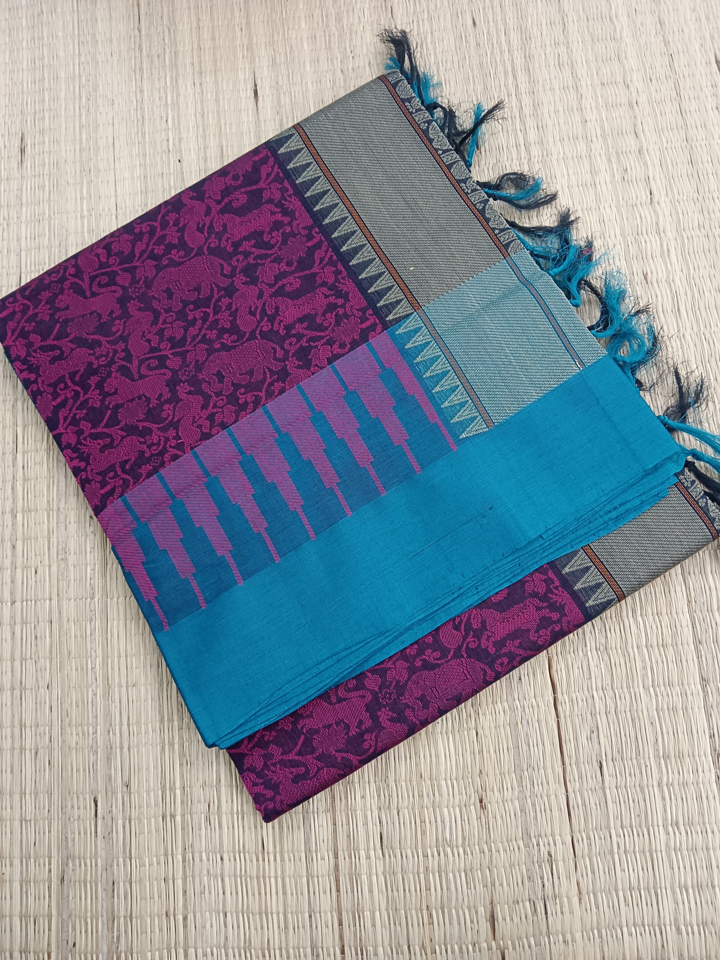 Heritage Handwoven cotton -Navy blue-30