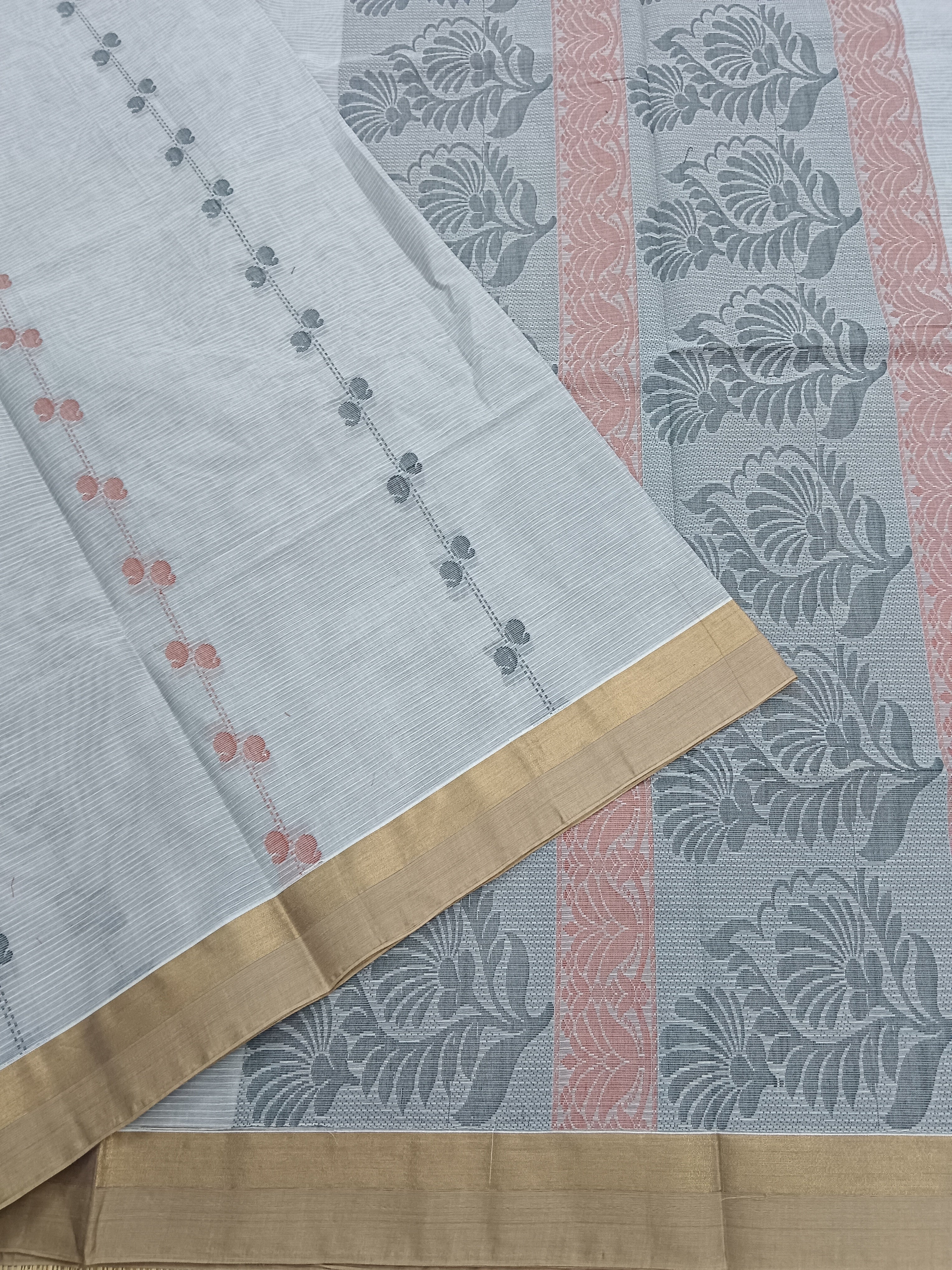 Negamam Cotton Saree -Grey- NC 15