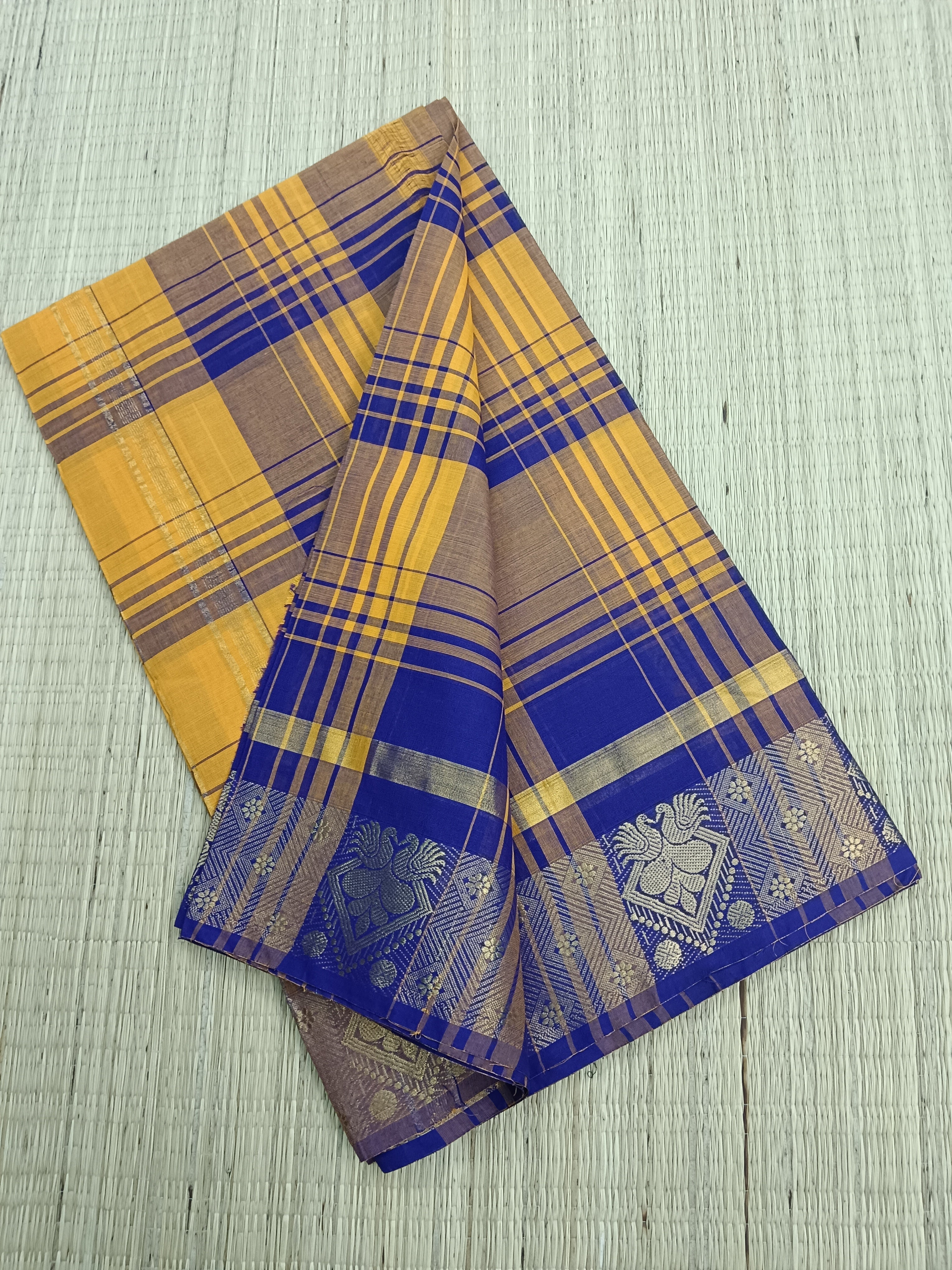 Kandangi Checks -Mango yellow-KC26