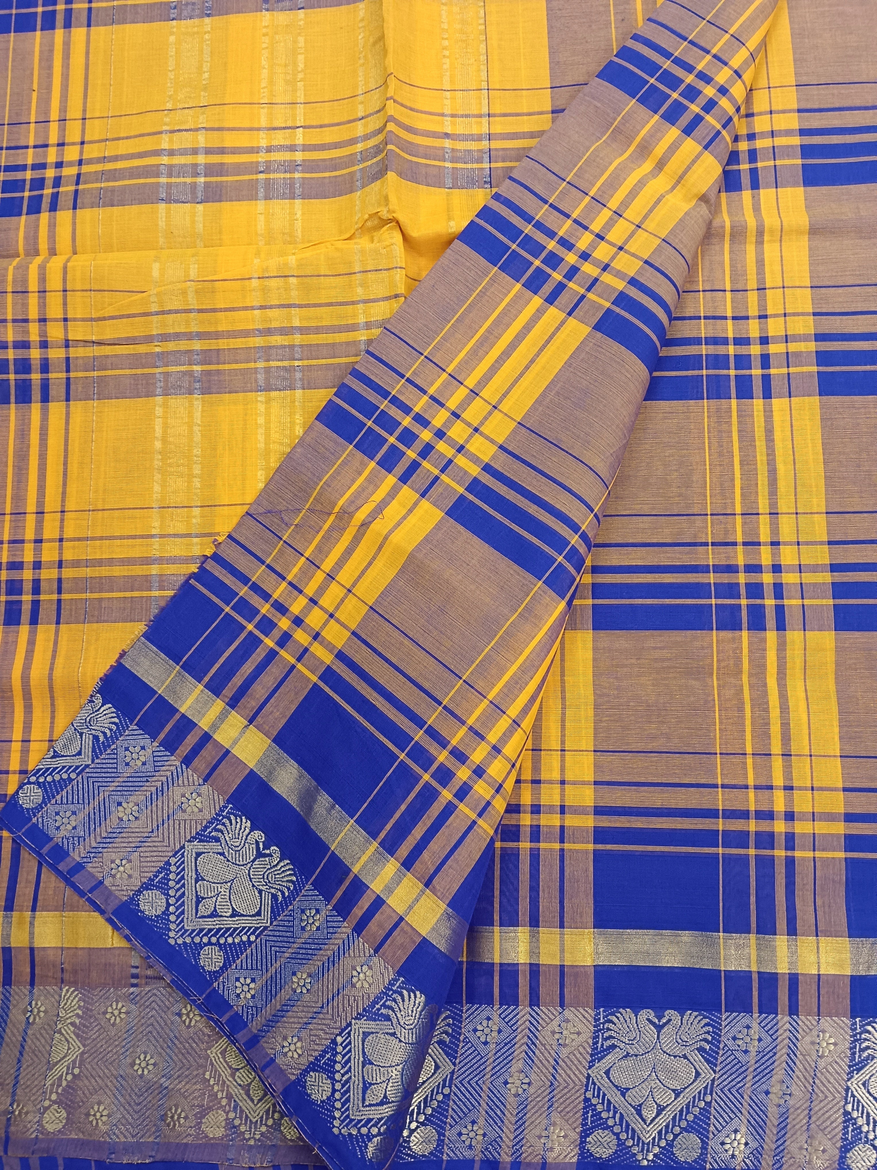 Kandangi Checks -Mango yellow-KC26