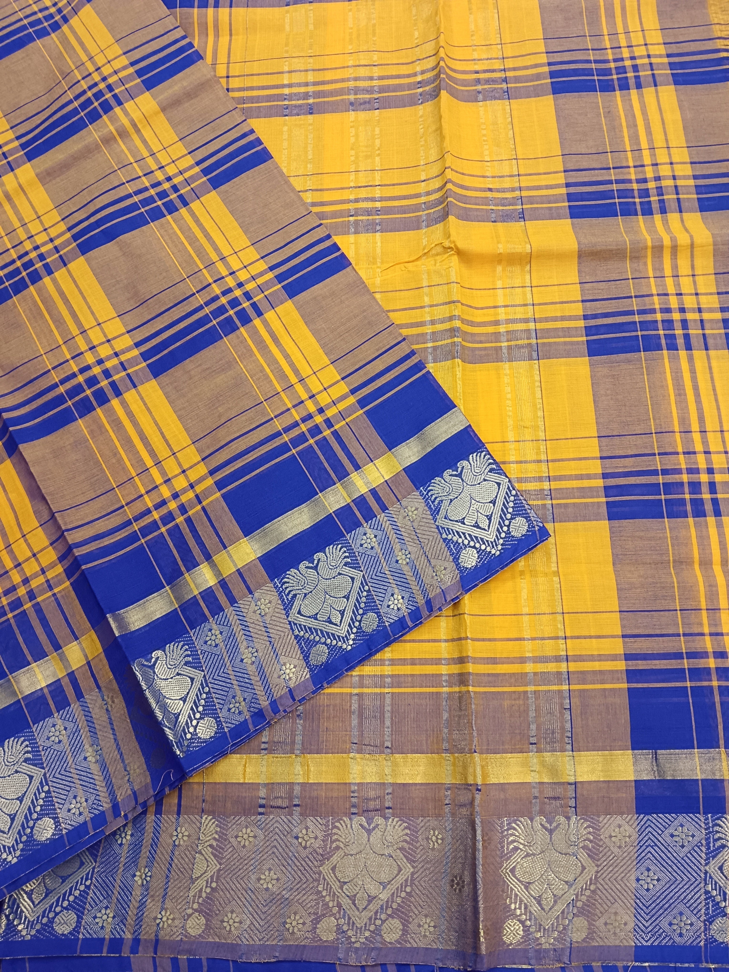 Kandangi Checks -Mango yellow-KC26