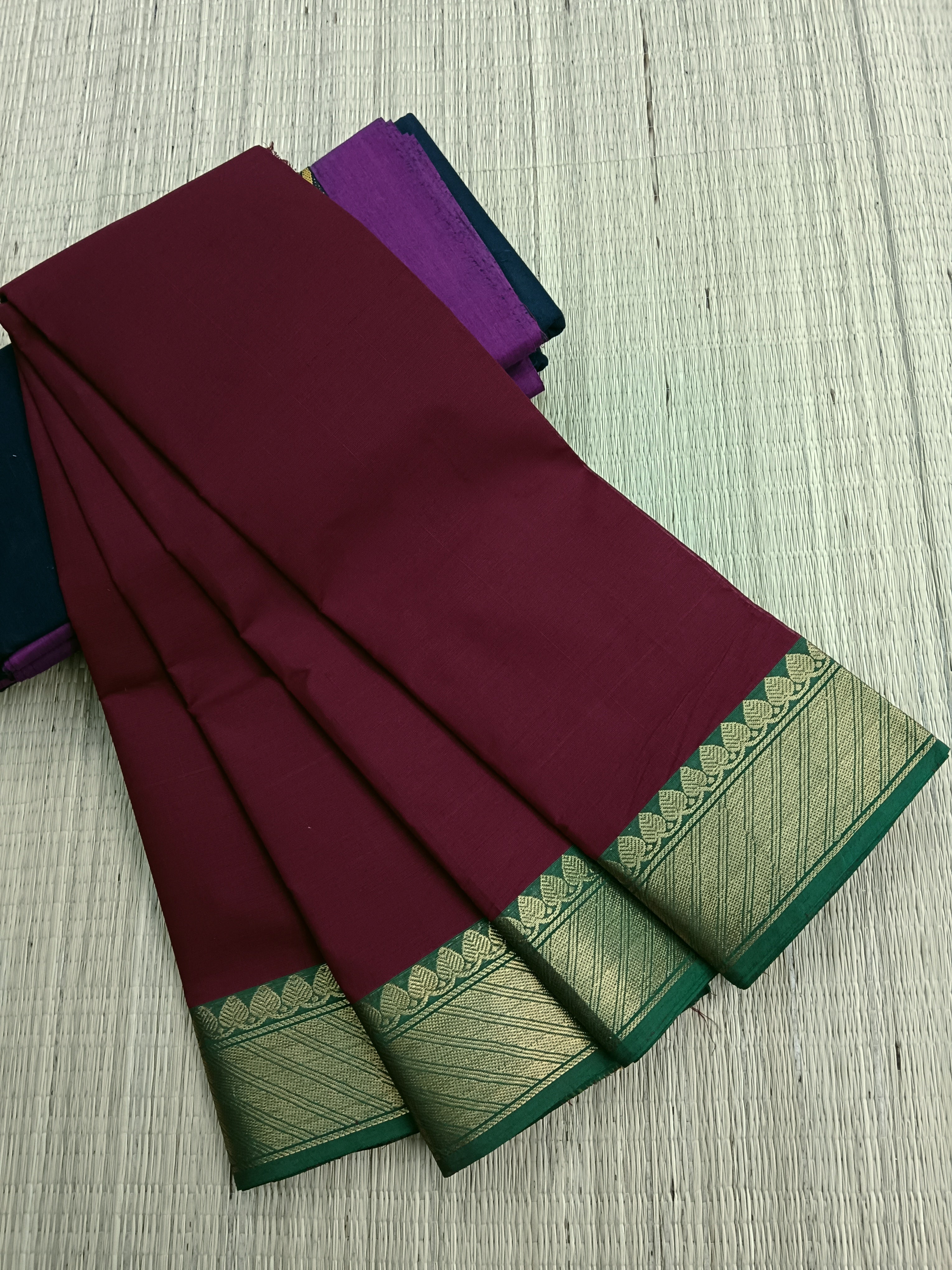 Kanchi Cotton - All Day Fusion -Maroon- KCAF37