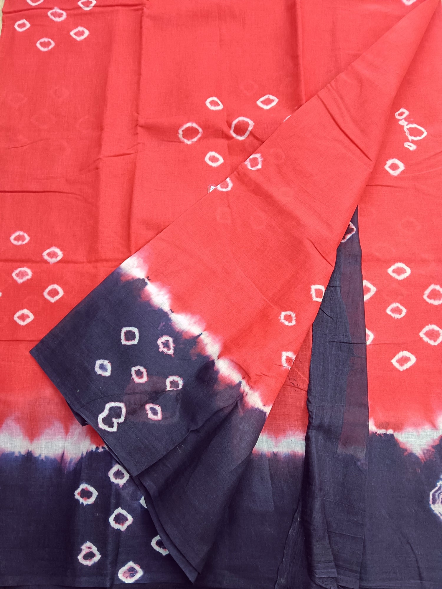 Madurai Sungudi Cotton -Peach- MS17