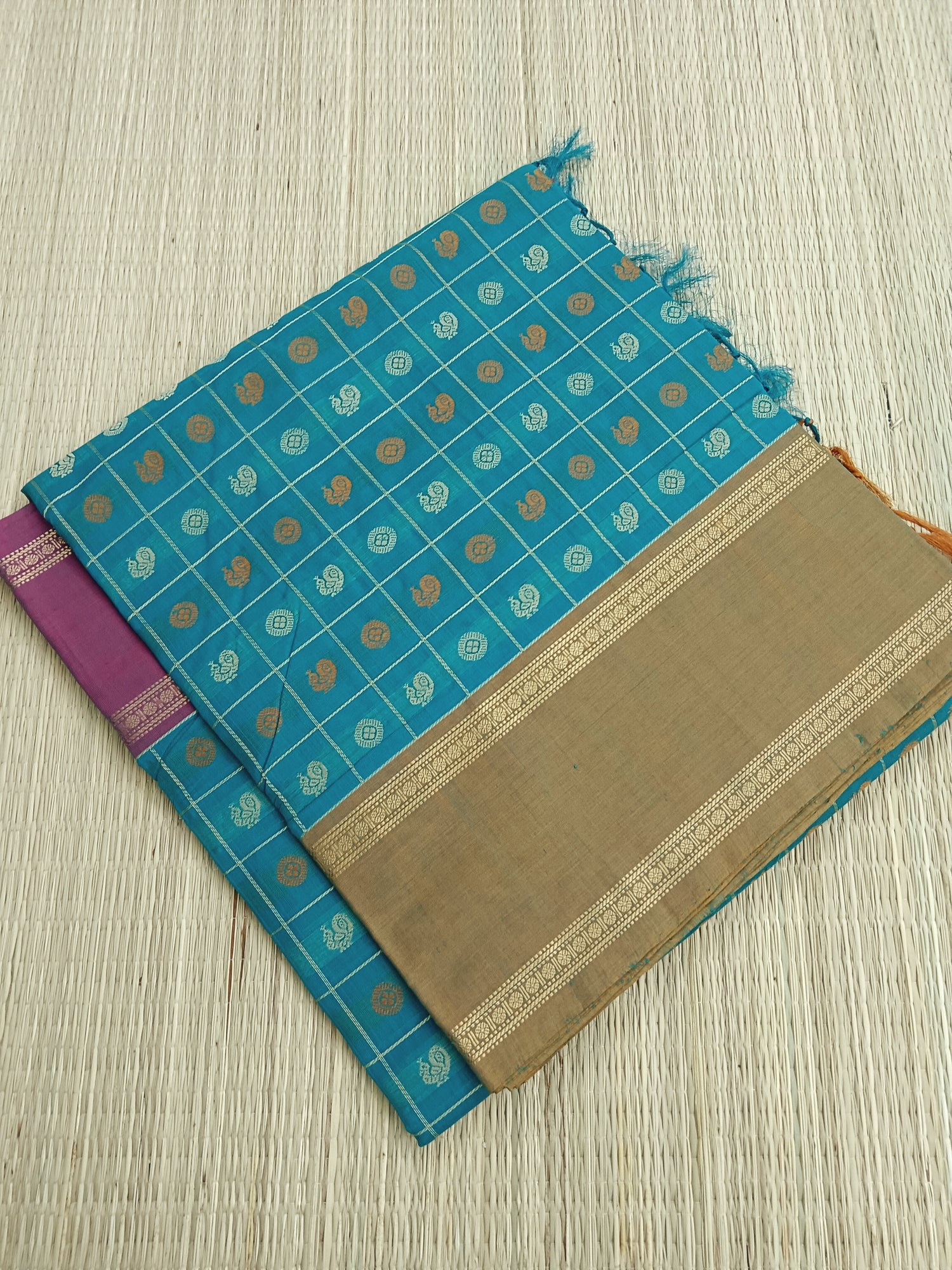 Heritage Handwoven cotton -Rama Blue -31
