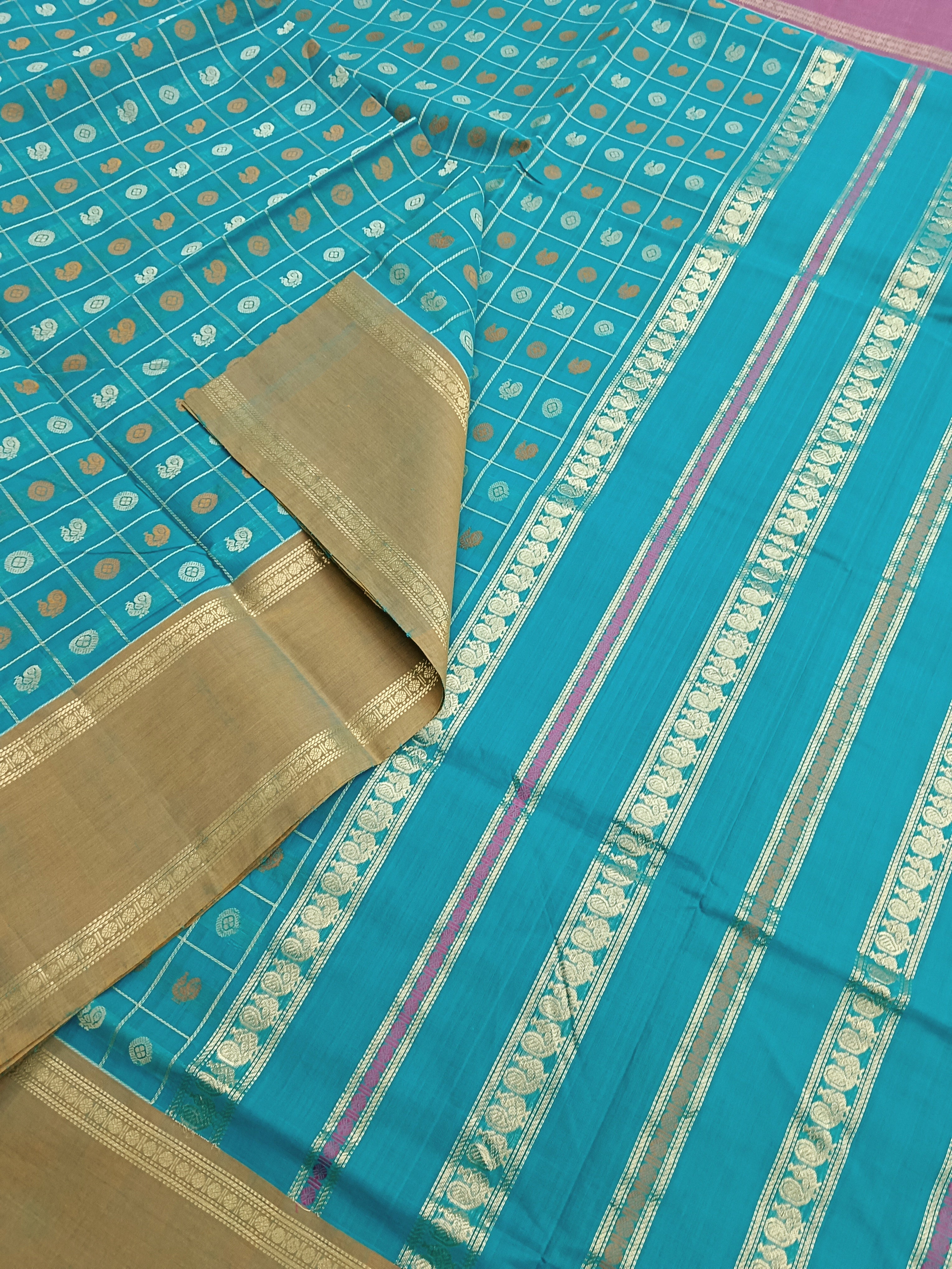Heritage Handwoven cotton -Rama Blue -31