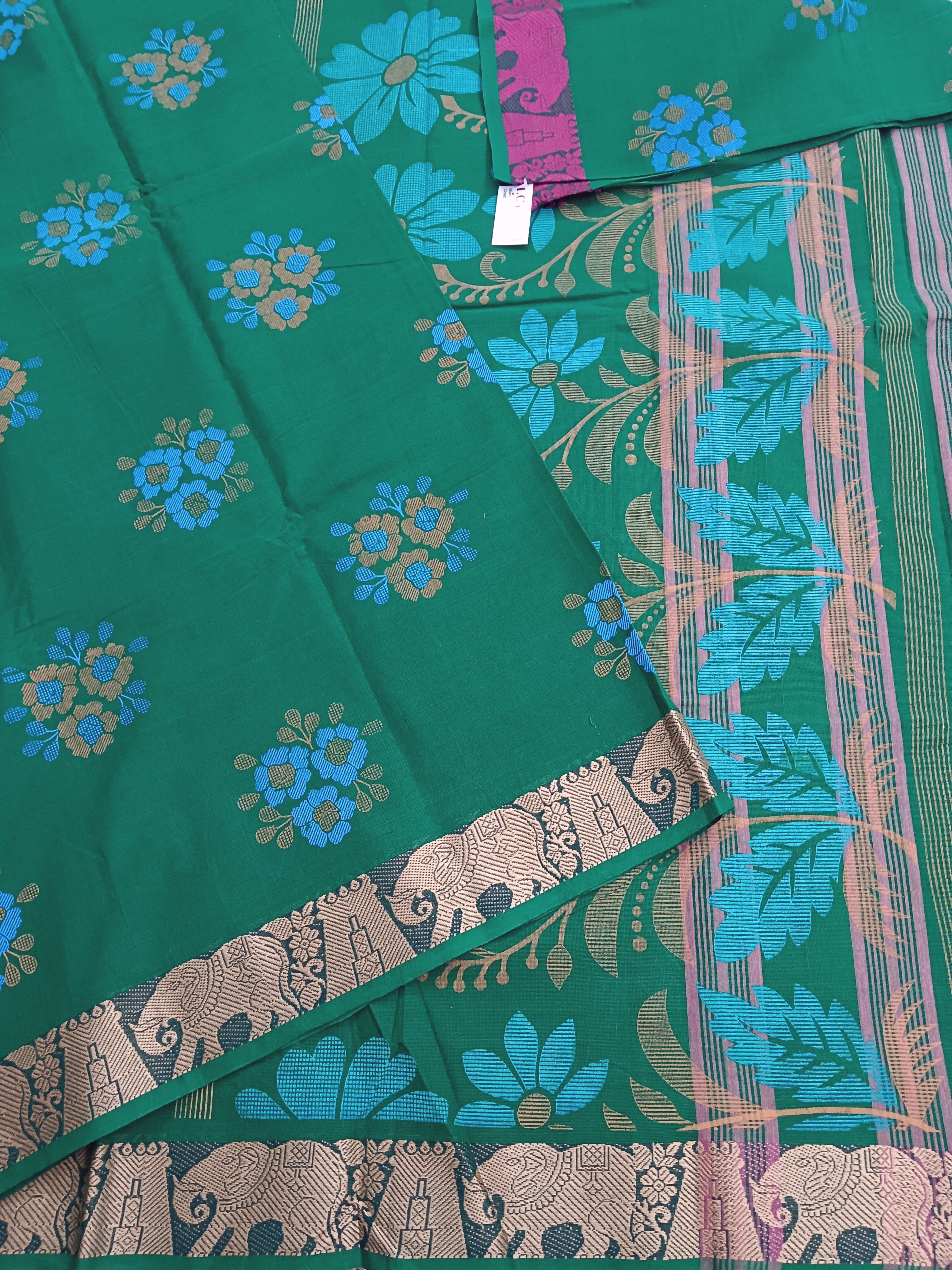 Chettinad Cotton - Printed - Green-15