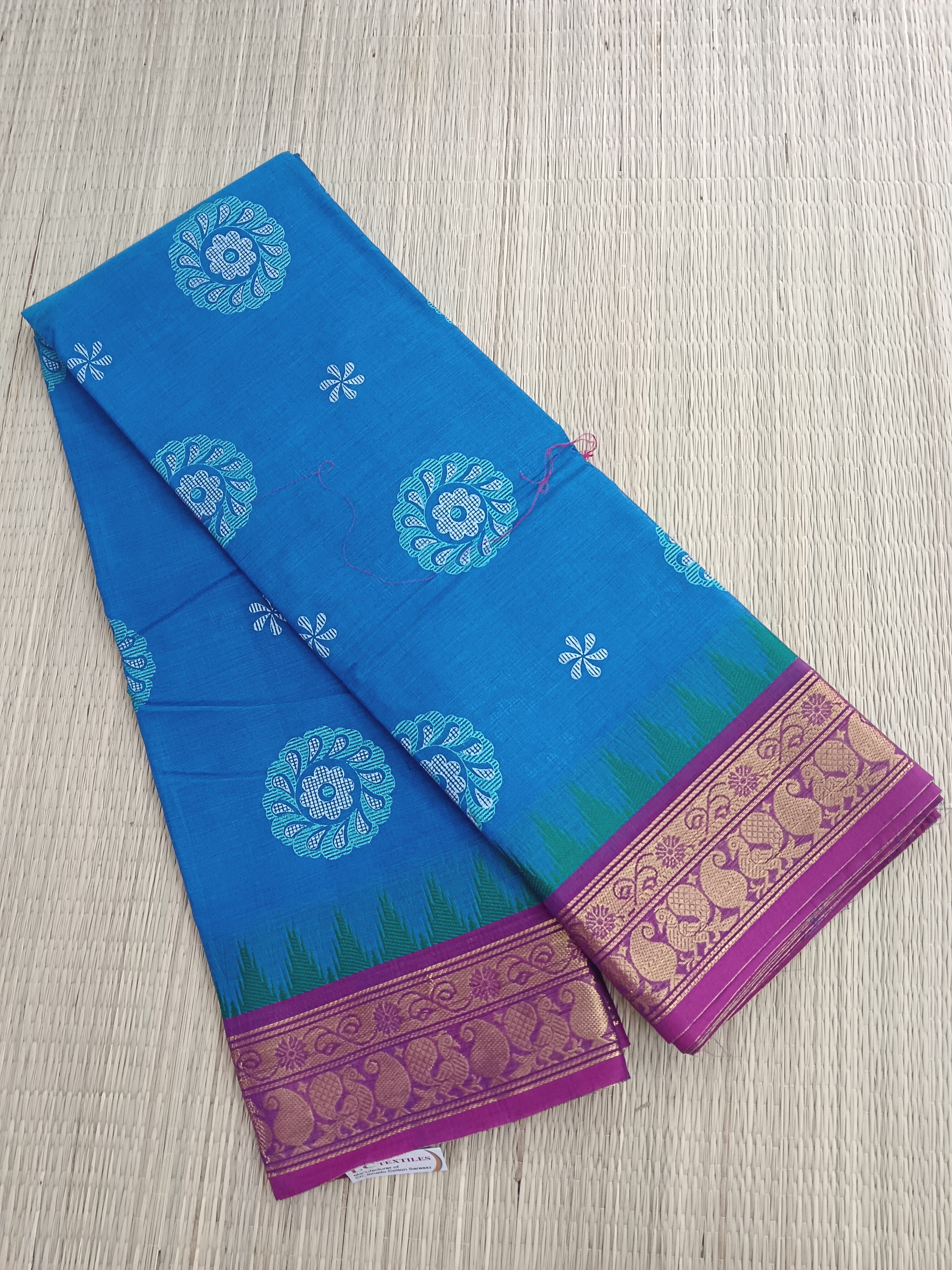 Chettinad Cotton - Printed -ocean blue- CPC 20
