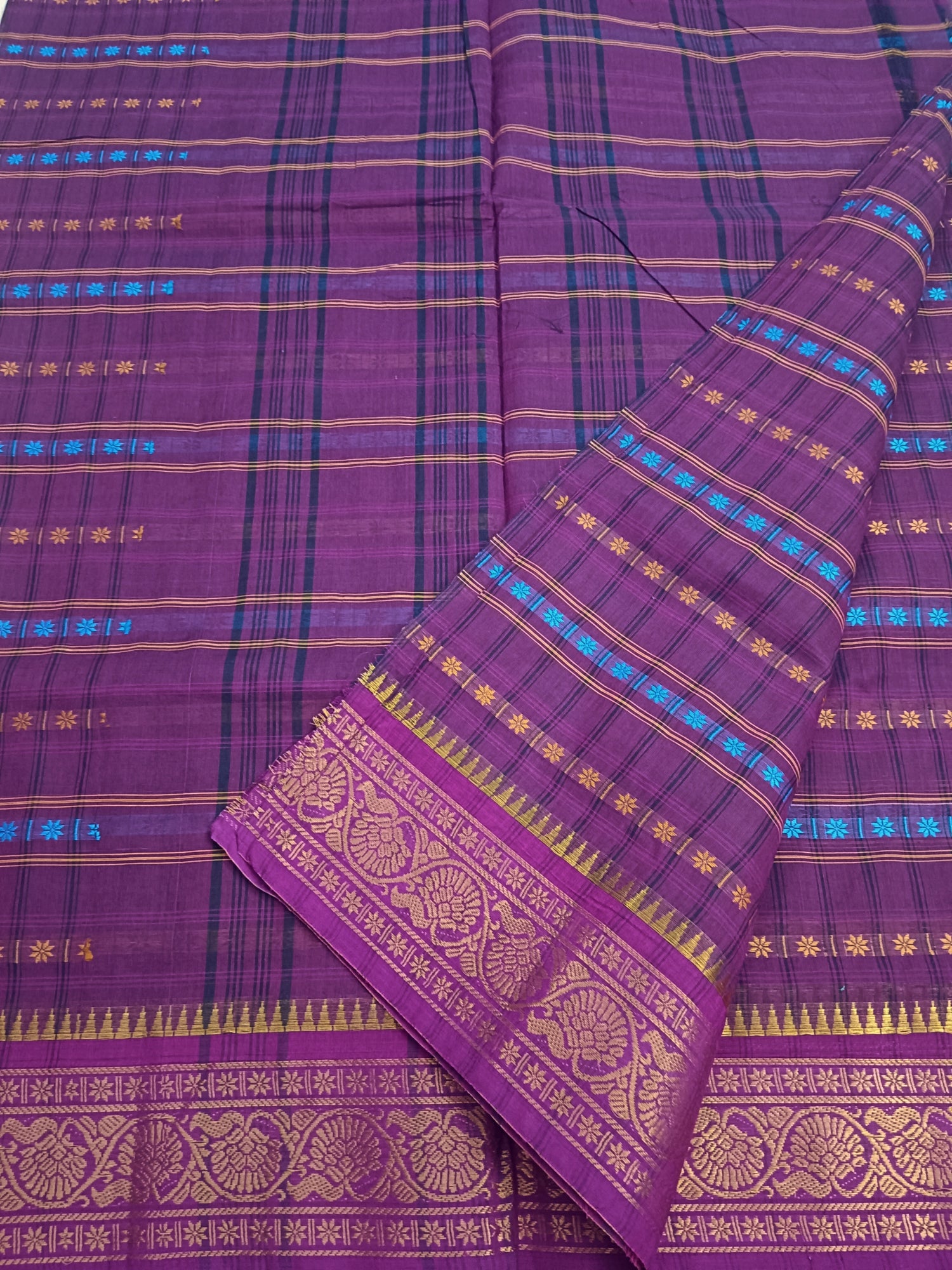 Kanchi Cotton - Festival Fusion-purple- KCFABD126