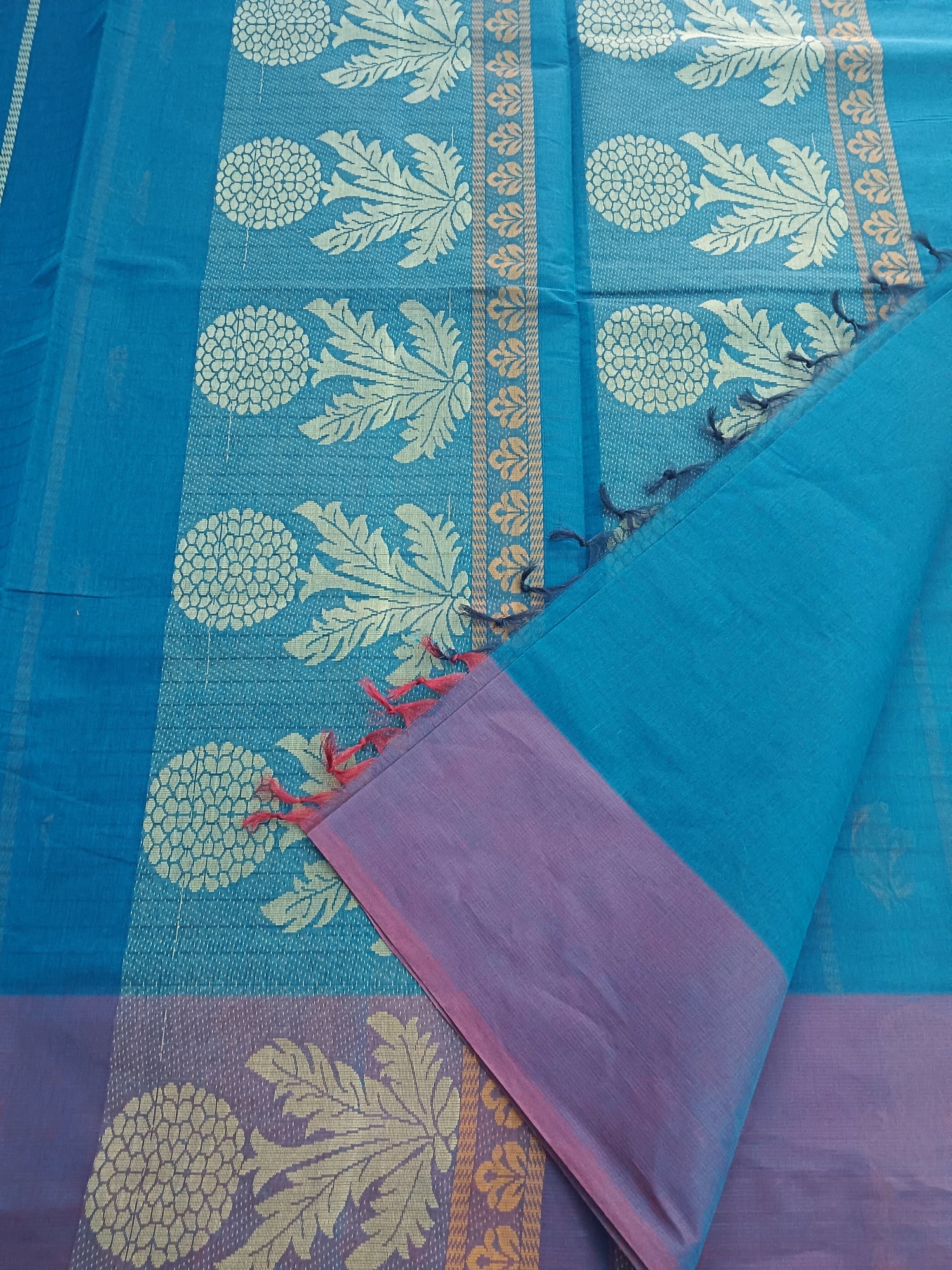 Negamam Cotton Saree - Blue- NC30