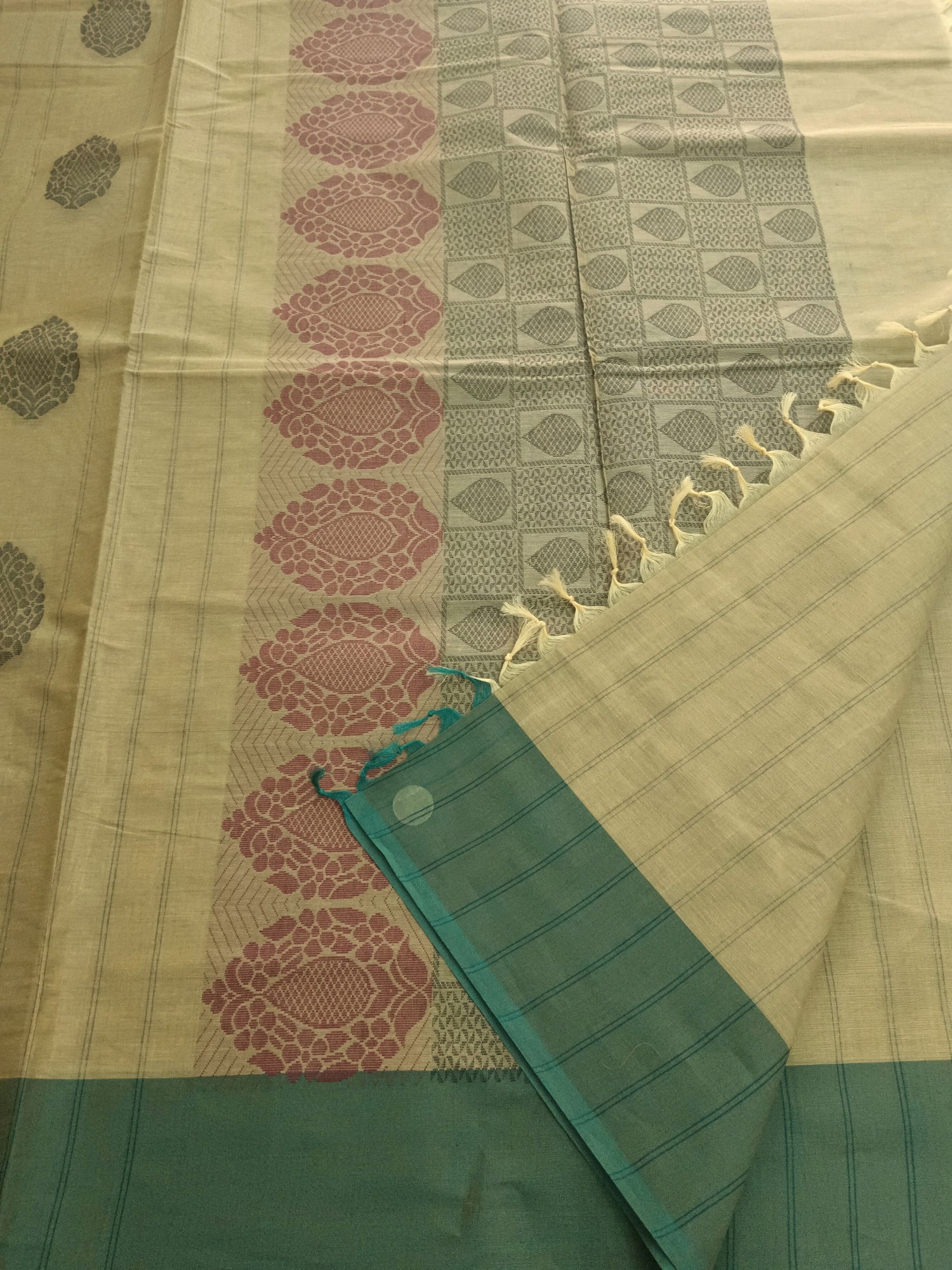 Negamam Cotton Saree - Dark Tussar - NC35